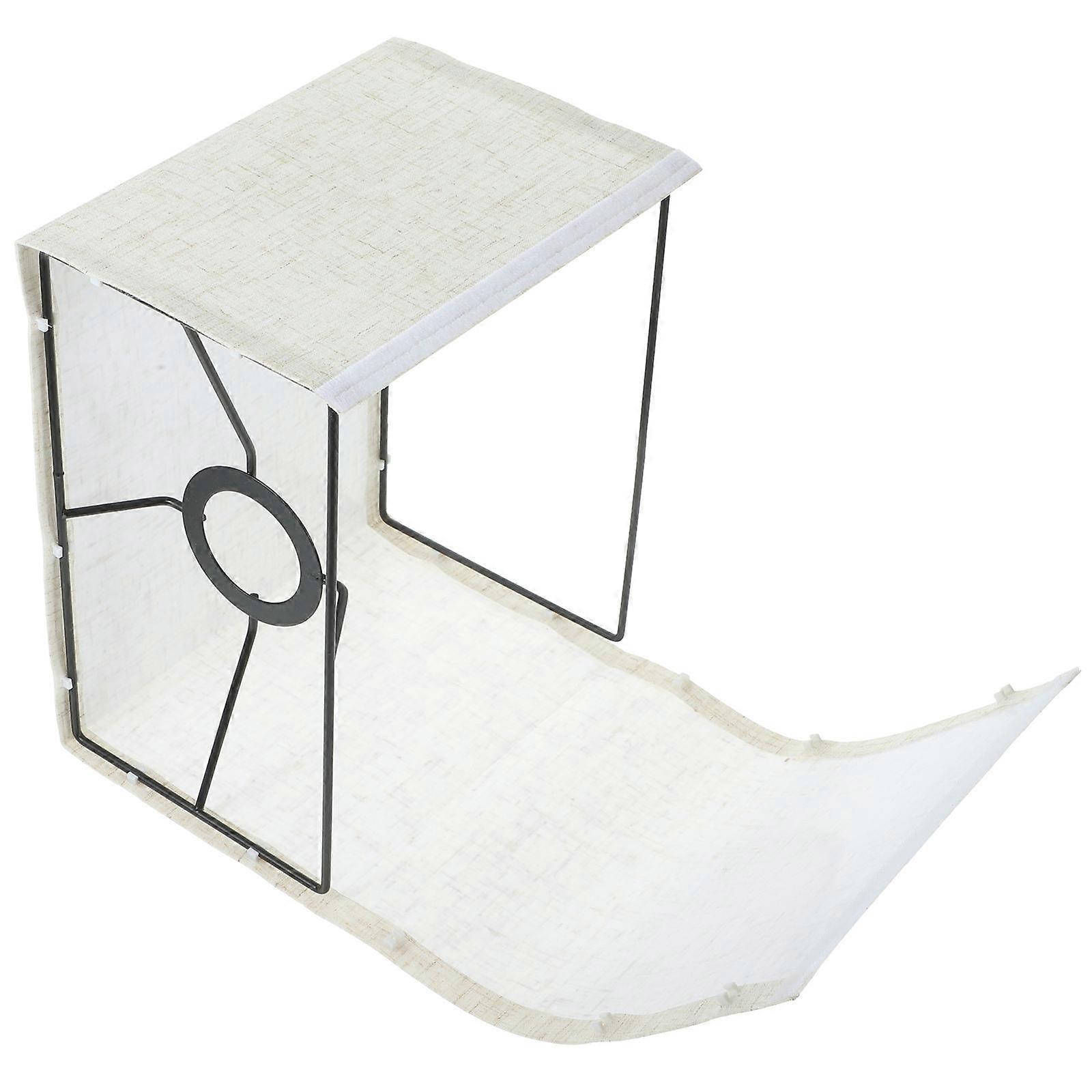 Bottle Lamp Shade Small Drum Lampshade For Bedroom Light Diffusion 21.50X18.00X12.00CM Beige Linen 1Set