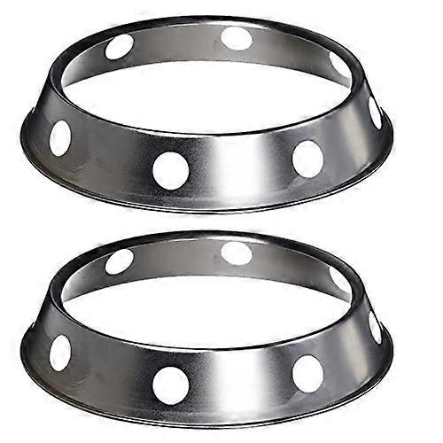 Stainless Steel Wok Ring Set of 2, Metallic Wok Frame with Round Base, 10.43 x 11.8 cm, Universal Size for Pans