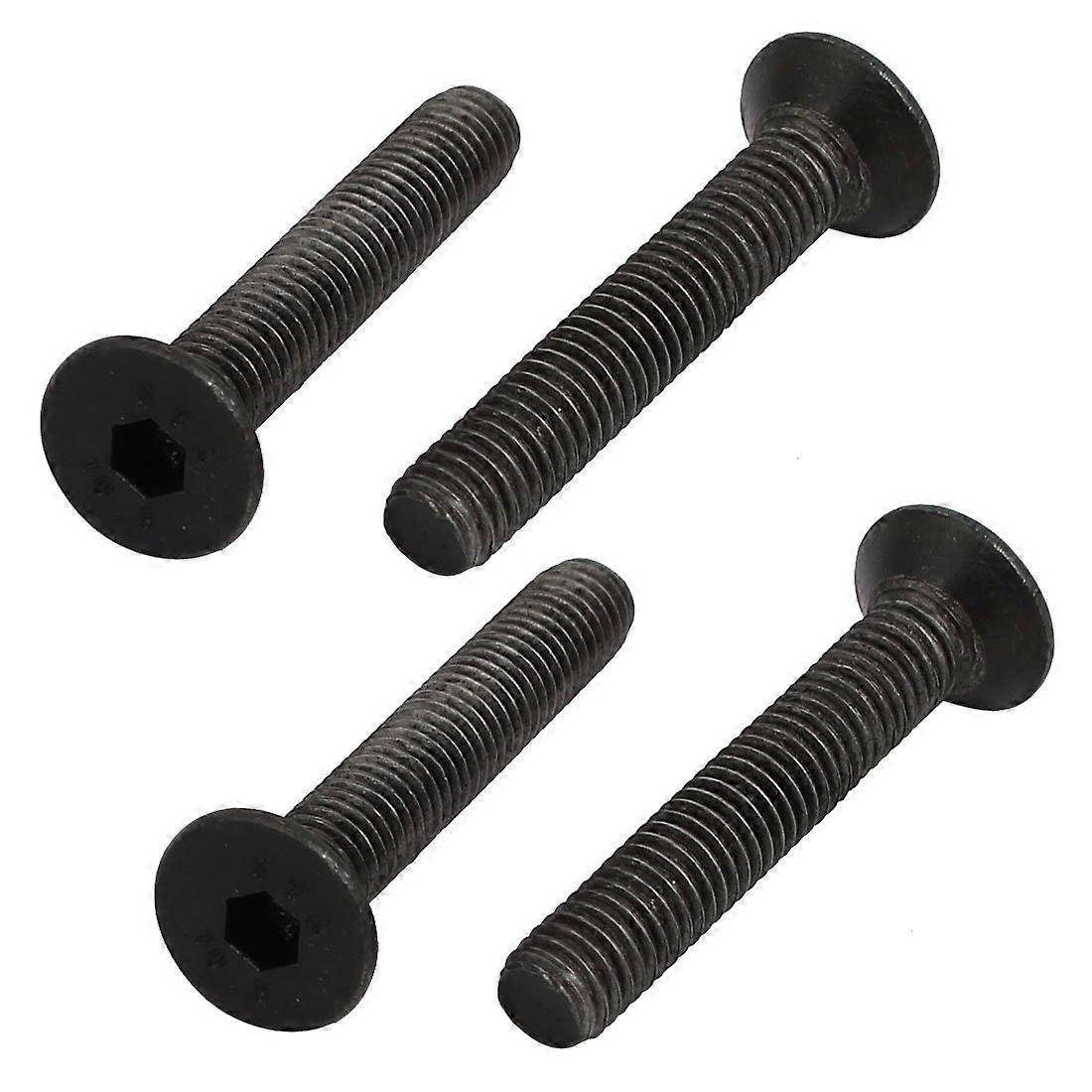 Sourcingmap 4pcs M5x30mm Flat Countersunk Head Hex Socket Left Hand Thread Bolt DIN7991