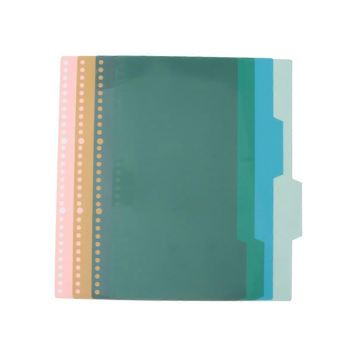 Folder Dividers Stationery Supplies for Student Study Office Work Light Green Content Classification 20Pcs