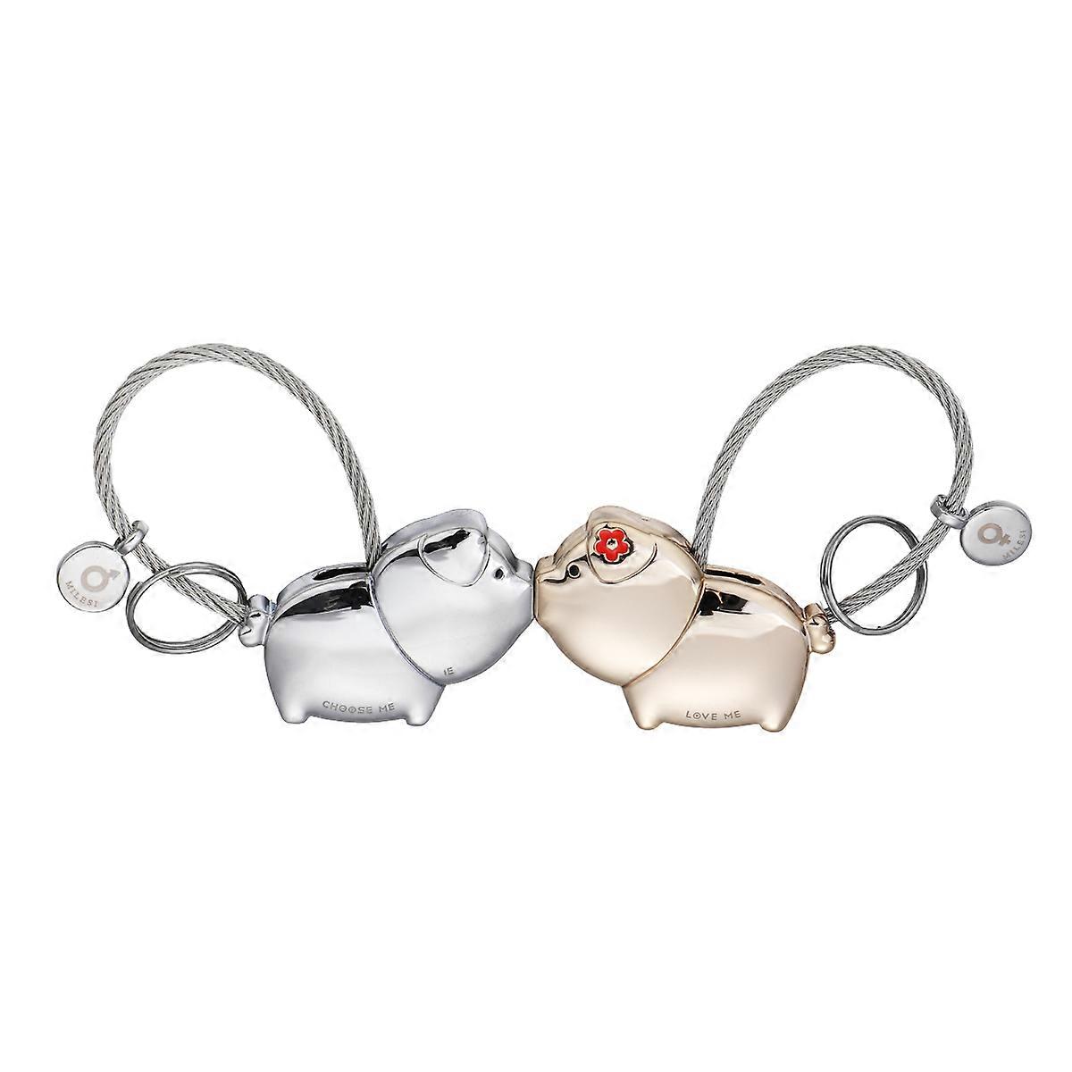 Durable Metal Key Ring Chain for Key Storage with Elegant Appearance and Assorted Colors 2 Pack