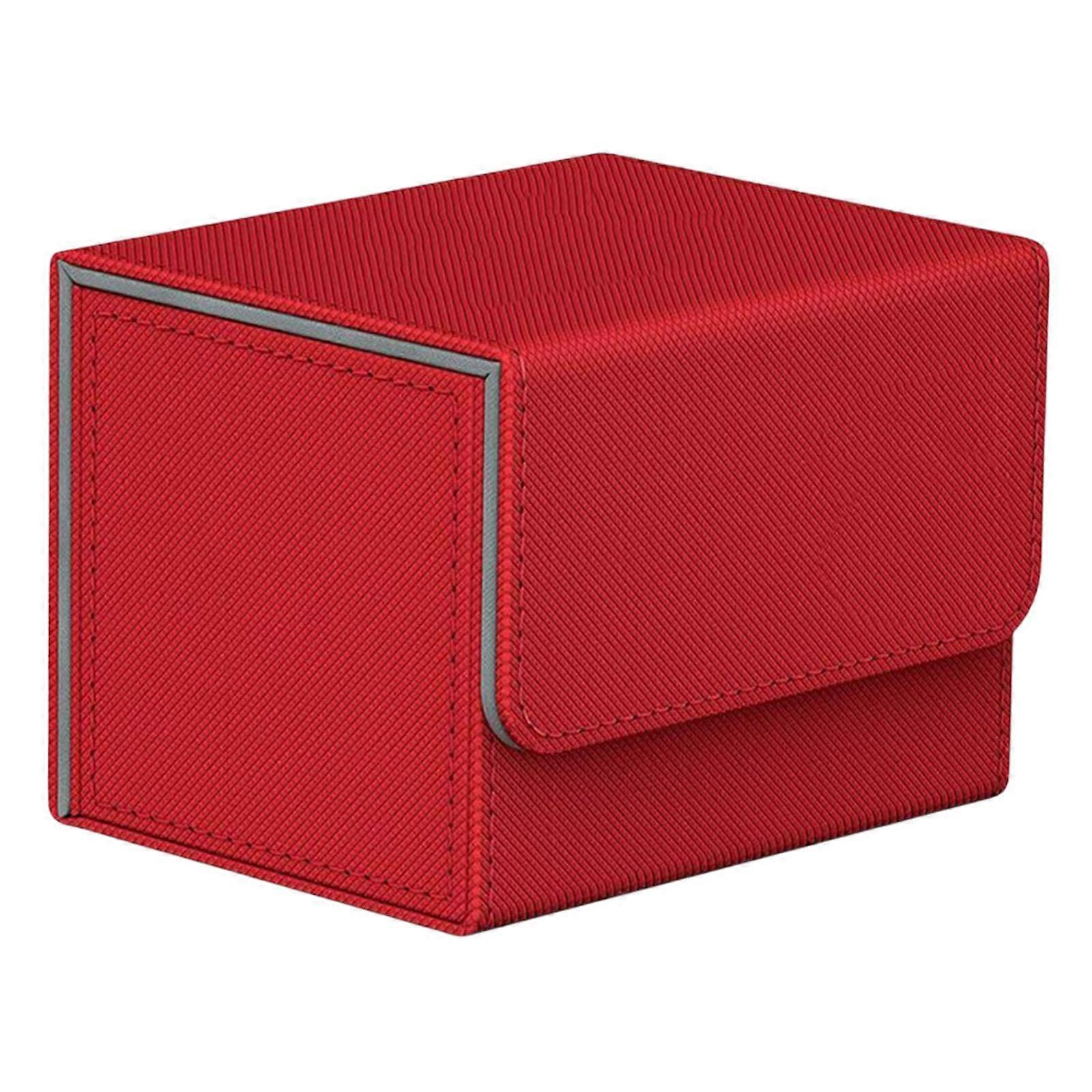 Standard Deck Card Storage Box Black and Blue, Durable Card Holder for Standard Size Decks, Organizer for Trading Cards