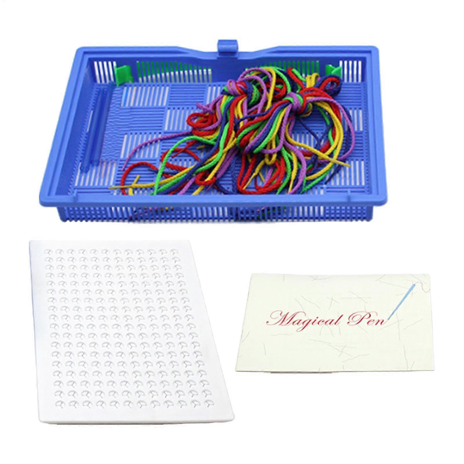 Braided Drawing Board for Christmas Art, Portable Wire Board with Colorful Ropes