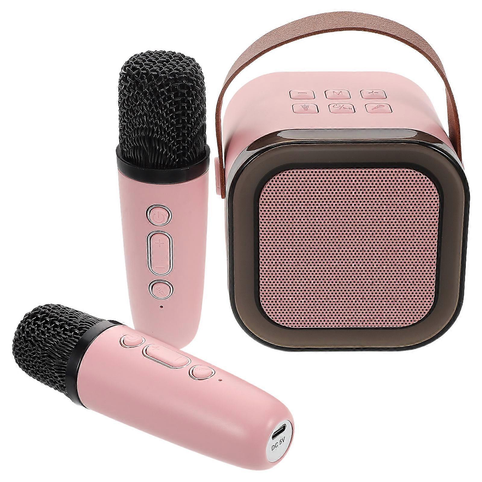 Karaoke Machine With Microphone Mini Karaoke Machine Portable Speaker With Microphones Streaming 1Set