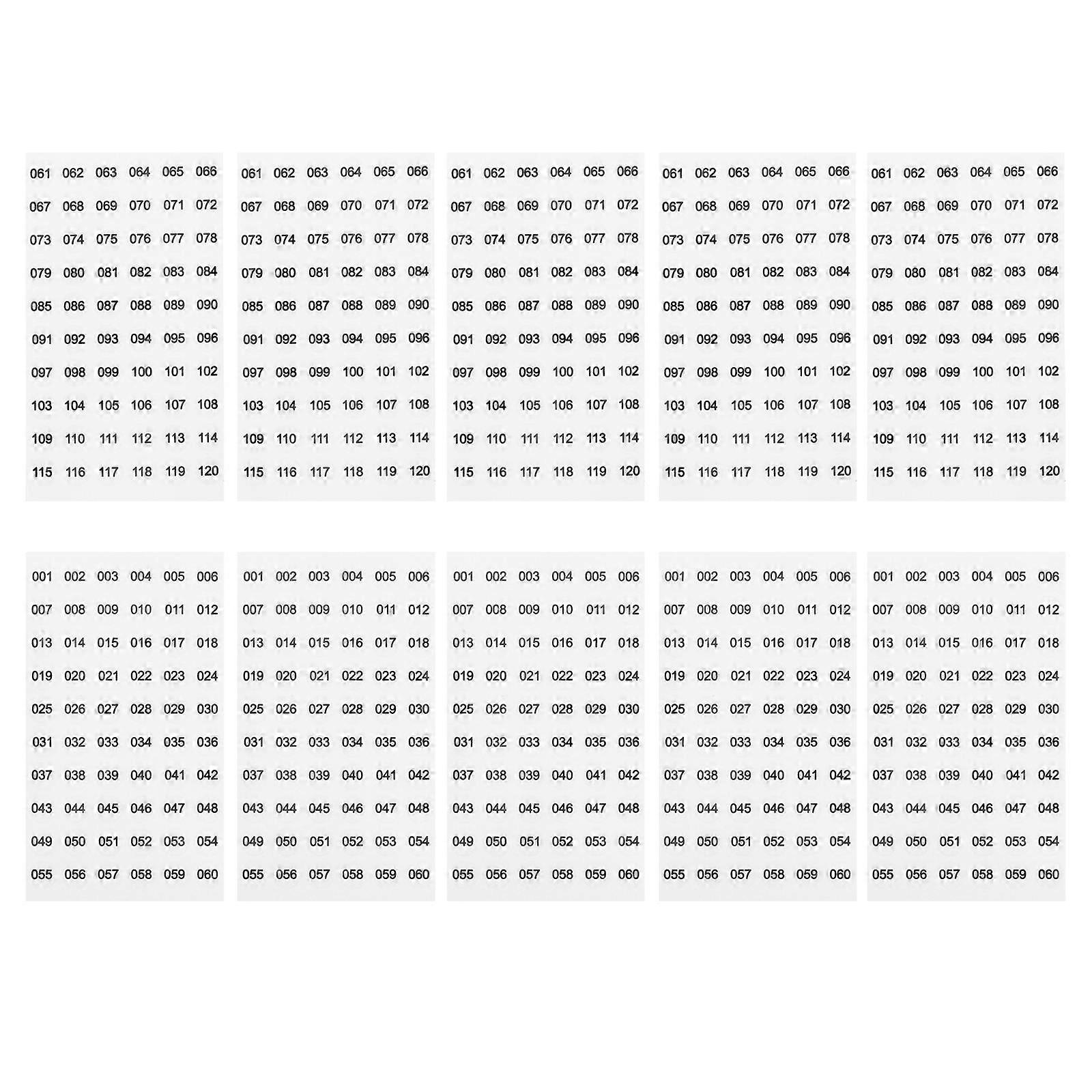 Transparent Numbered Nail Polish Bottle Stickers 10 Sheets Self Adhesive Clear Labels for Salon and Personal Nail Organization