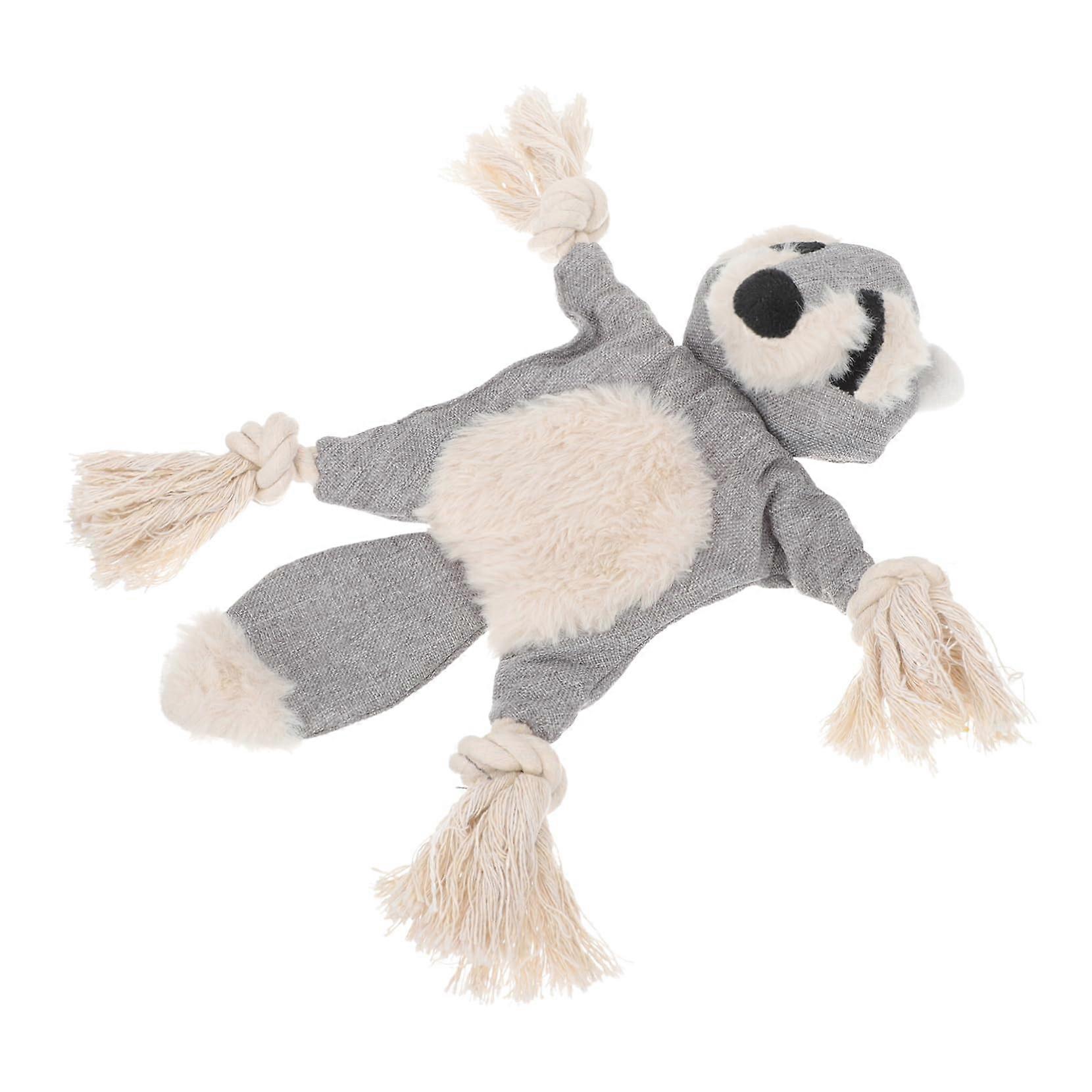 Sound for Pets Dog Plush Toy for Large Aggressive Chewers, Squeaky Animal Sounds Toy, Cuddly Grey Dog Toy
