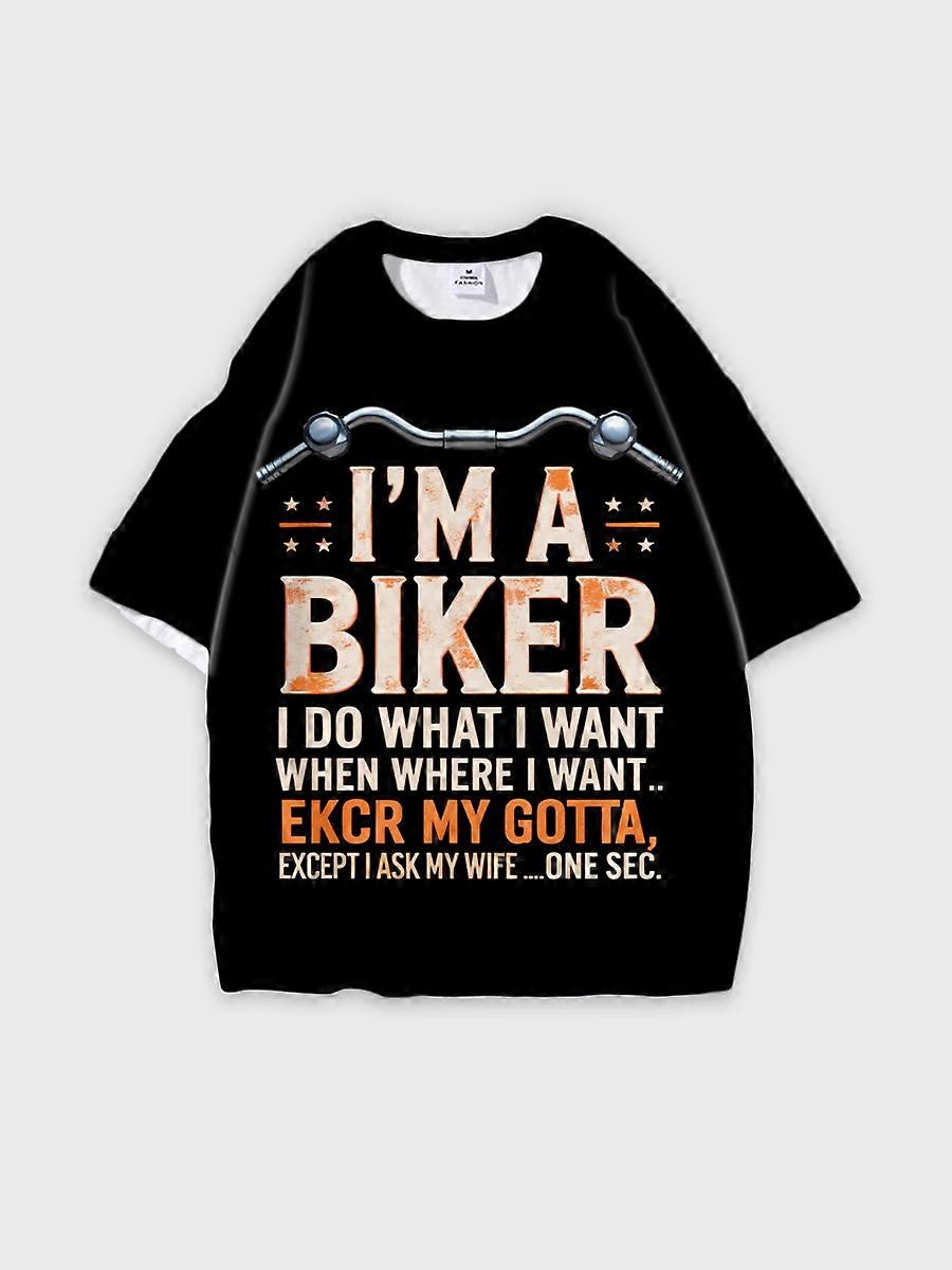 T-shirt round neck Pattern loose short sleeve E330