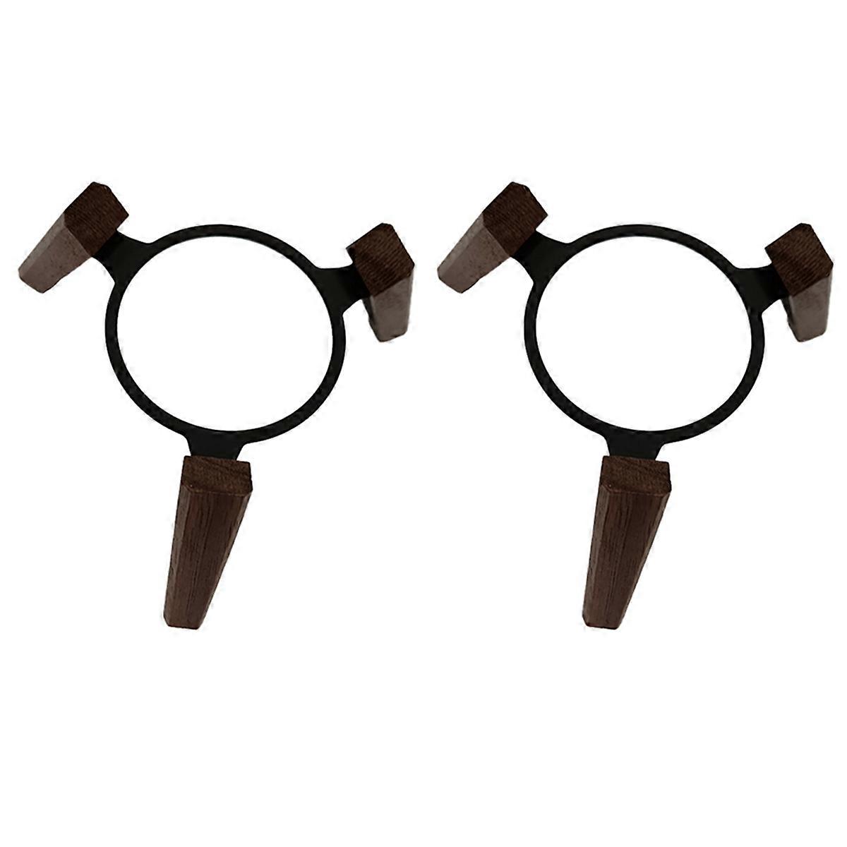 2X for Mini Bracket Audio Bracket Accessories Wood Base Multifunctional Desktop Anti-Slip Bracket