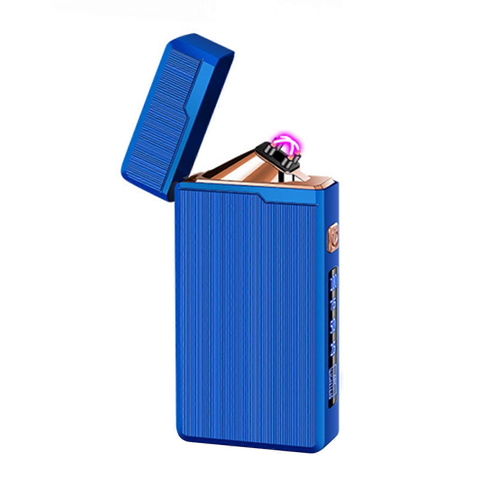 Windproof Dual Arc Plasma Lighter, Type-C USB Rechargeable Ligters, Pocket Lighter Cigarette Igniter Gift for Men