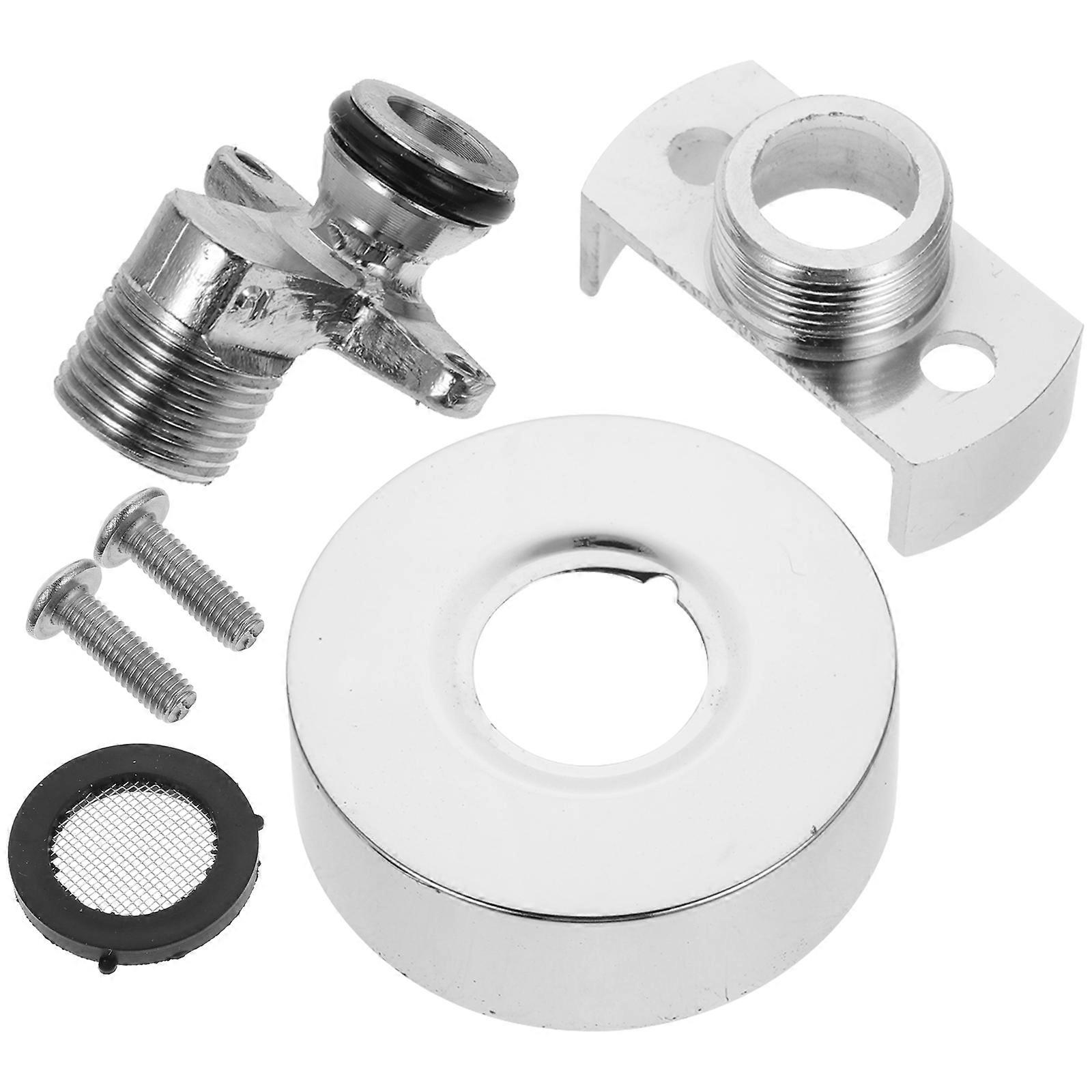 Bathtub Adapter Angle Adjustable Shower Hose Pipe Adapter For Bathroom Renovations Silver 1Set