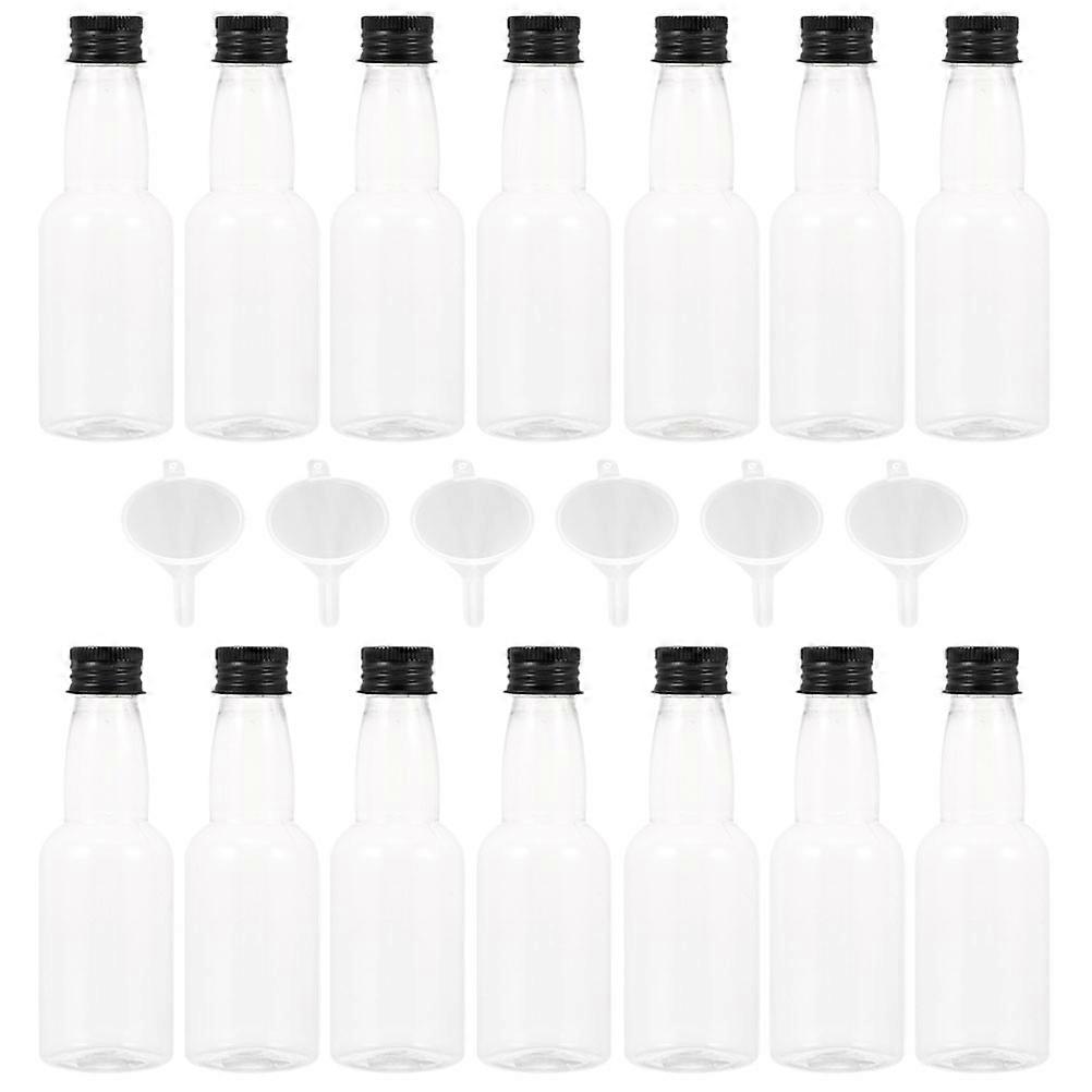 Miniature Bottle Empty Portable Practical Drink Bottles Spill Proof for Baby Shower Bridal Shower 1Set