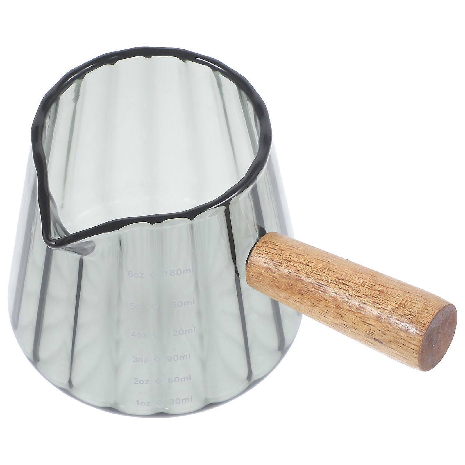 Glass Espresso Measuring Cup with Spout for Coffee, Milk, and Sauces – Easy Pouring at Home