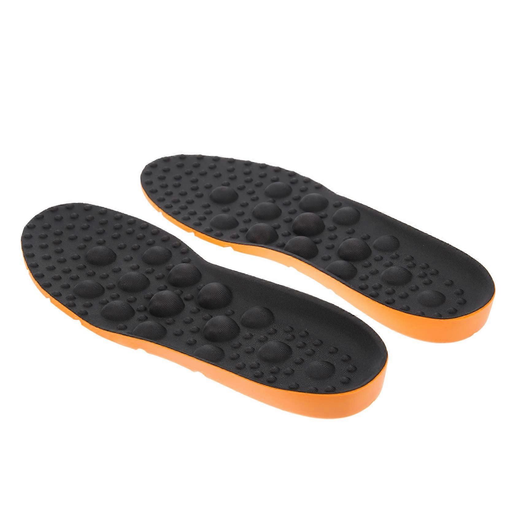 Massage Insole For Standing - Pair, Foot Cushion Inserts, Support Insoles, Replacement Soft Fabric, Black, 29x10x1.5 cm