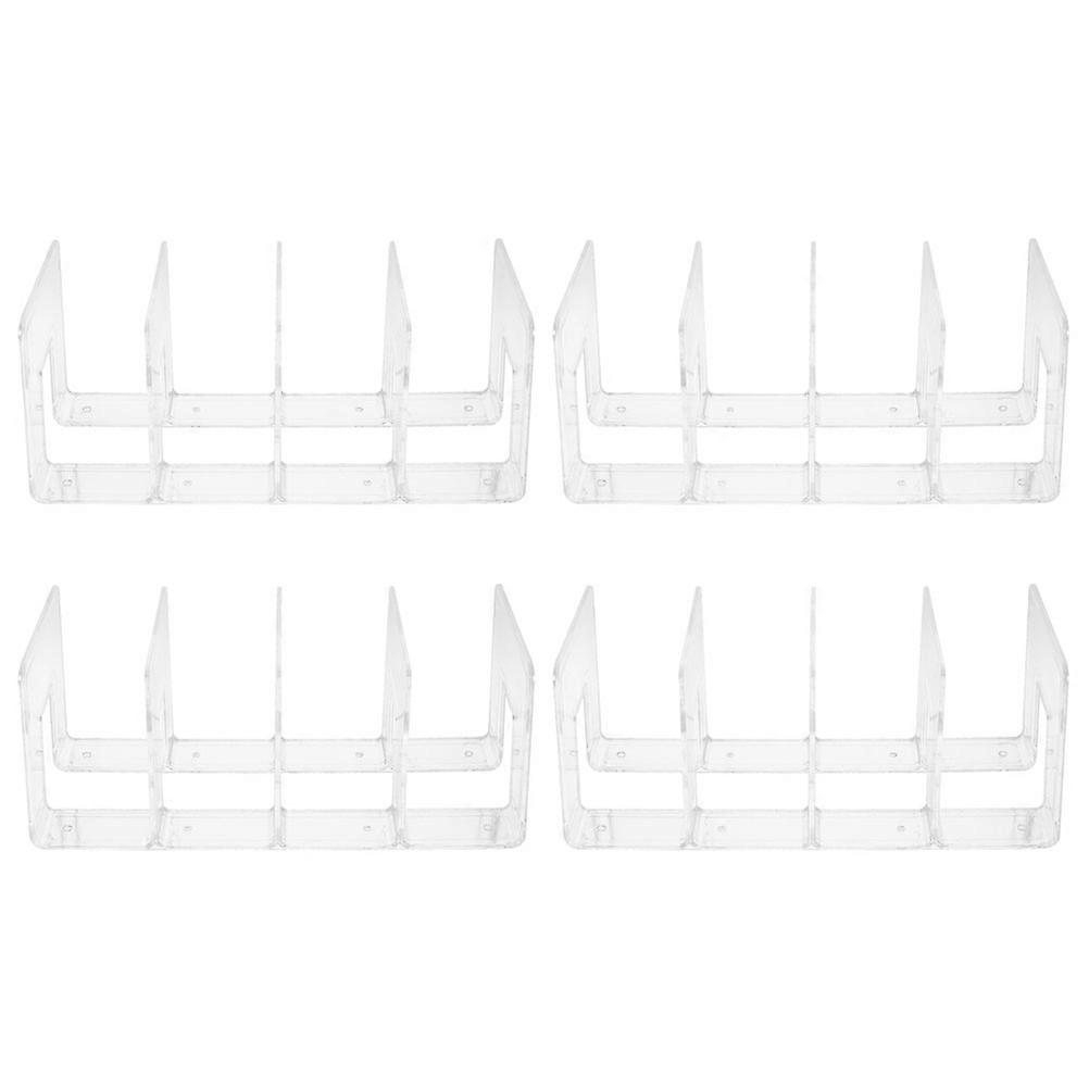 Book Holder Desk Tidy Organiser Storage Organization Clear Document Storage Rack 4Pcs