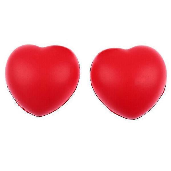 ハート型ストレスボール2個、フィンガーリラクゼーションフォームボール、バレンタインデーハートストレスボール