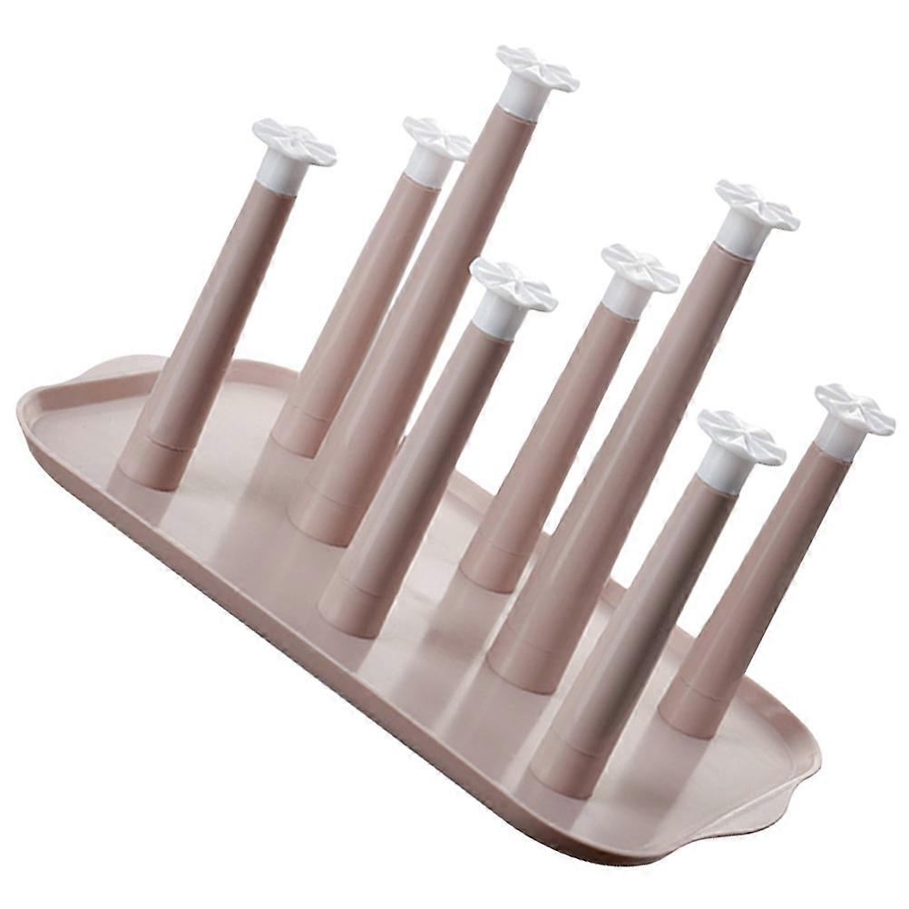 Pink Plastic Cup Storage Tray for Storing Kitchen Glasses and Cups in an Orderly Manner