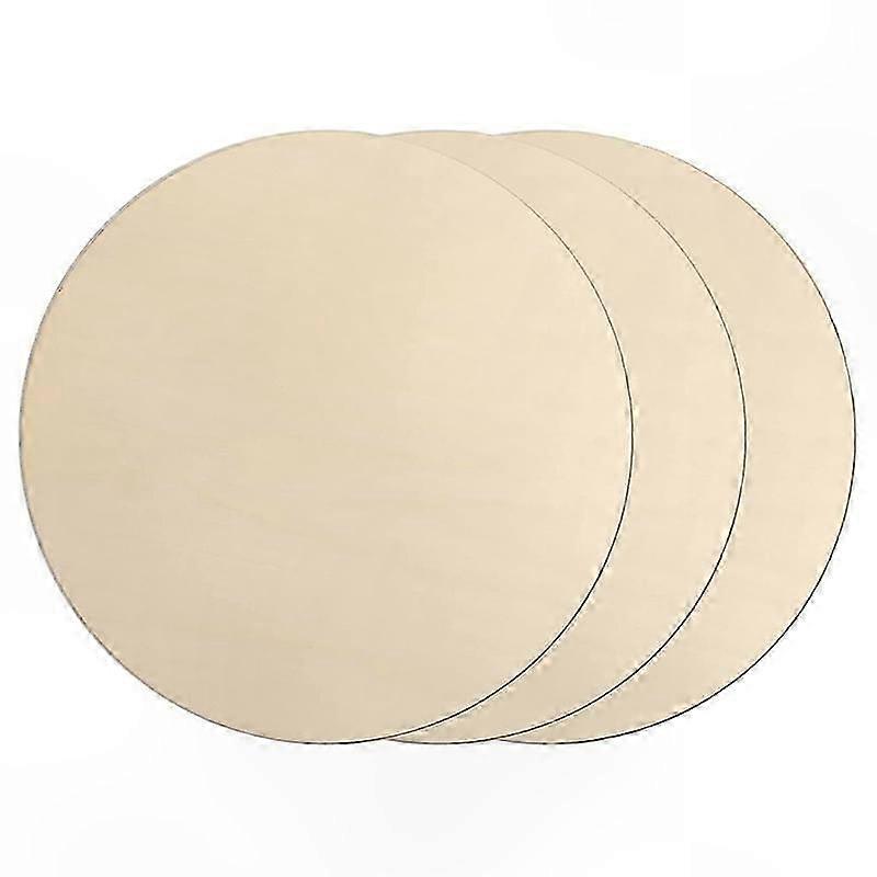 Set of 3 Unfinished Wooden Circles, 12 Inch Diameter for DIY Crafts and Projects