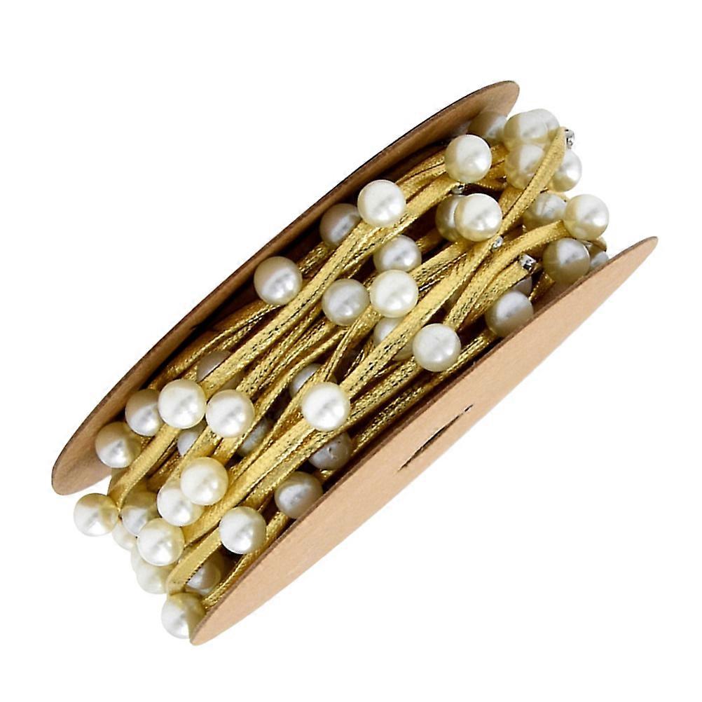 Beaded Rope for Decorative Use Golden 3m Ideal for Gift Wrapping DIY Crafts and Party Decor