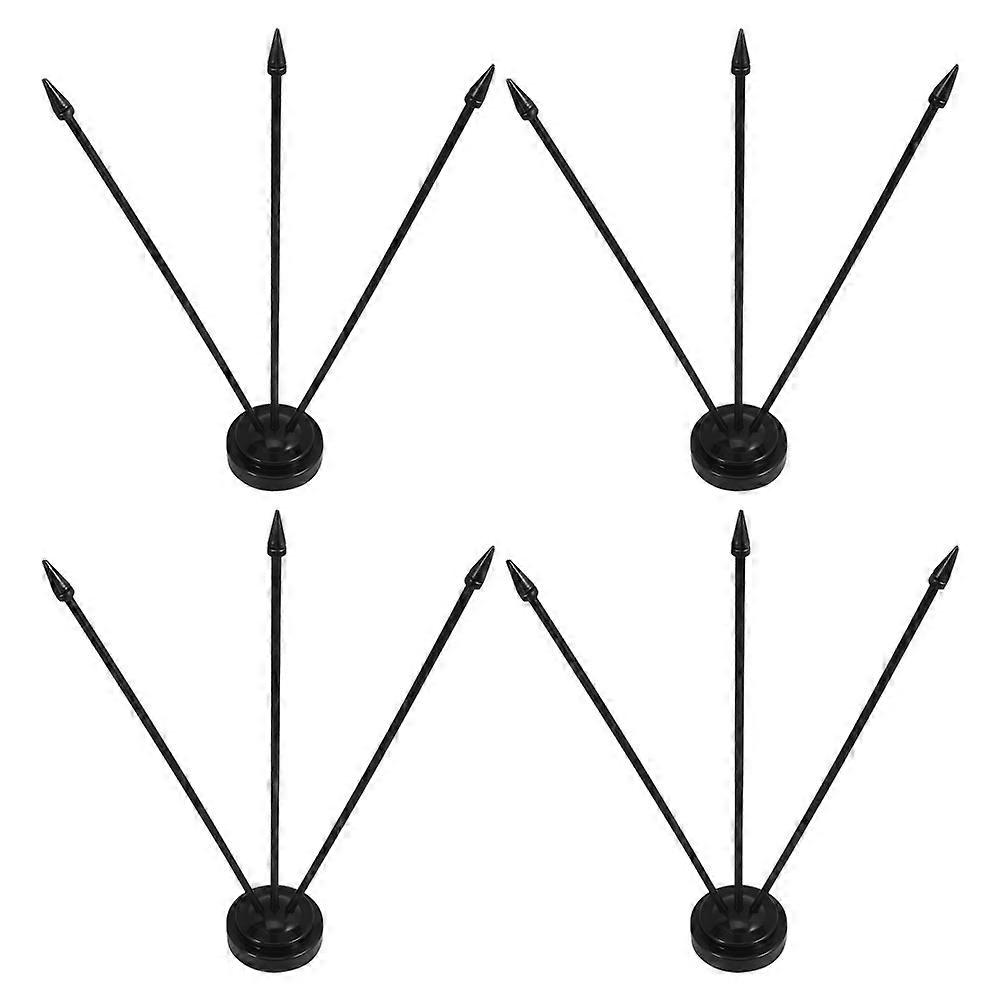 Sturdy Plastic Flag Holder for Desk Black Color Perfect for Decoration and Home Use 4 Pieces
