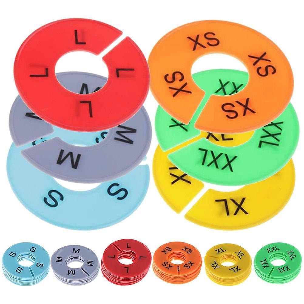 60pcs Plastic Round Clothing Dividers for Closet Organization, Easy Install Wardrobe Separators to XXL Labels, Non Deformable Rack Dividers for