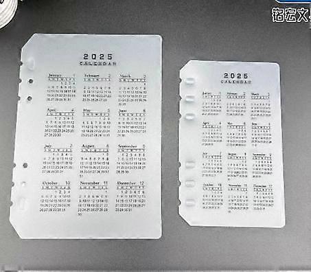 4PCS 2026 Calendar Binder: Frosted Plastic Calendar Dividers 6-Hole A6 DIY Binder Inserts Refillable for Date Organization Planners Notebooks and Offi