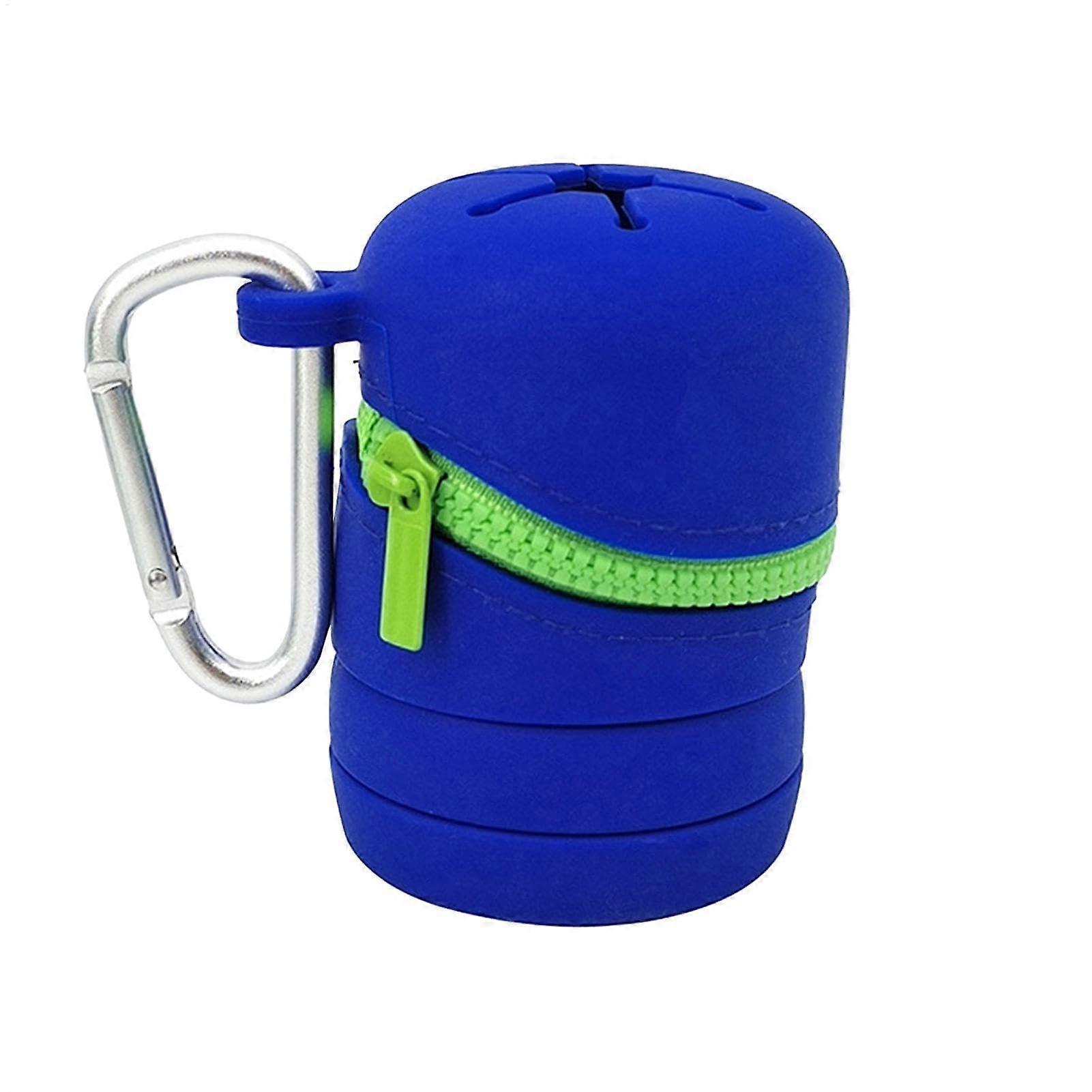 Silicone Fly Boxes For Fly Fishing, Foldable Zippered Angler Box, Portable Box With Hook, For Rivers Lakes Seas, Blue