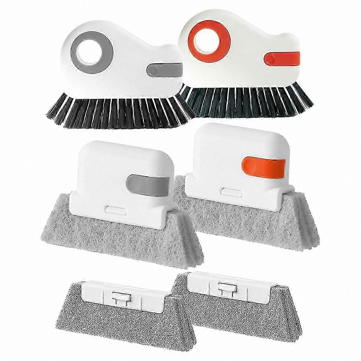 6-Piece Window Track Cleaning Brush Set for Grooves and Frames