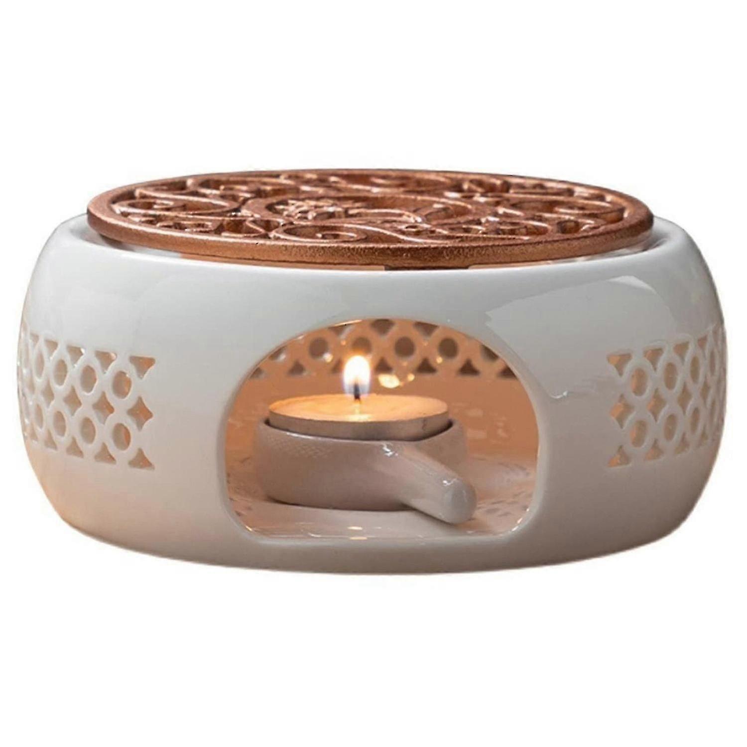 Ceramic teapot heater stand base tea heater insulation base tea coffee water heater candle heating