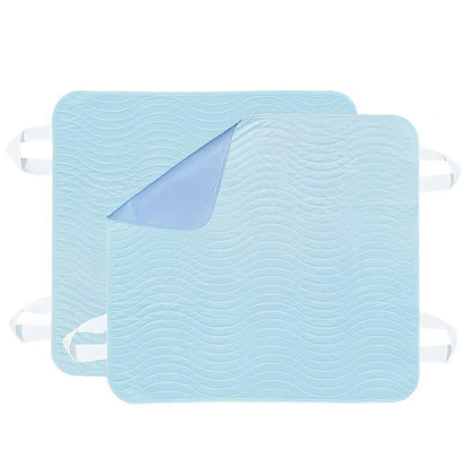 Incontinence Bed Pads, Washable Reusable Waterproof with 4 Handles, 91.4 x 86.4 cm, 2 Pack for Adults