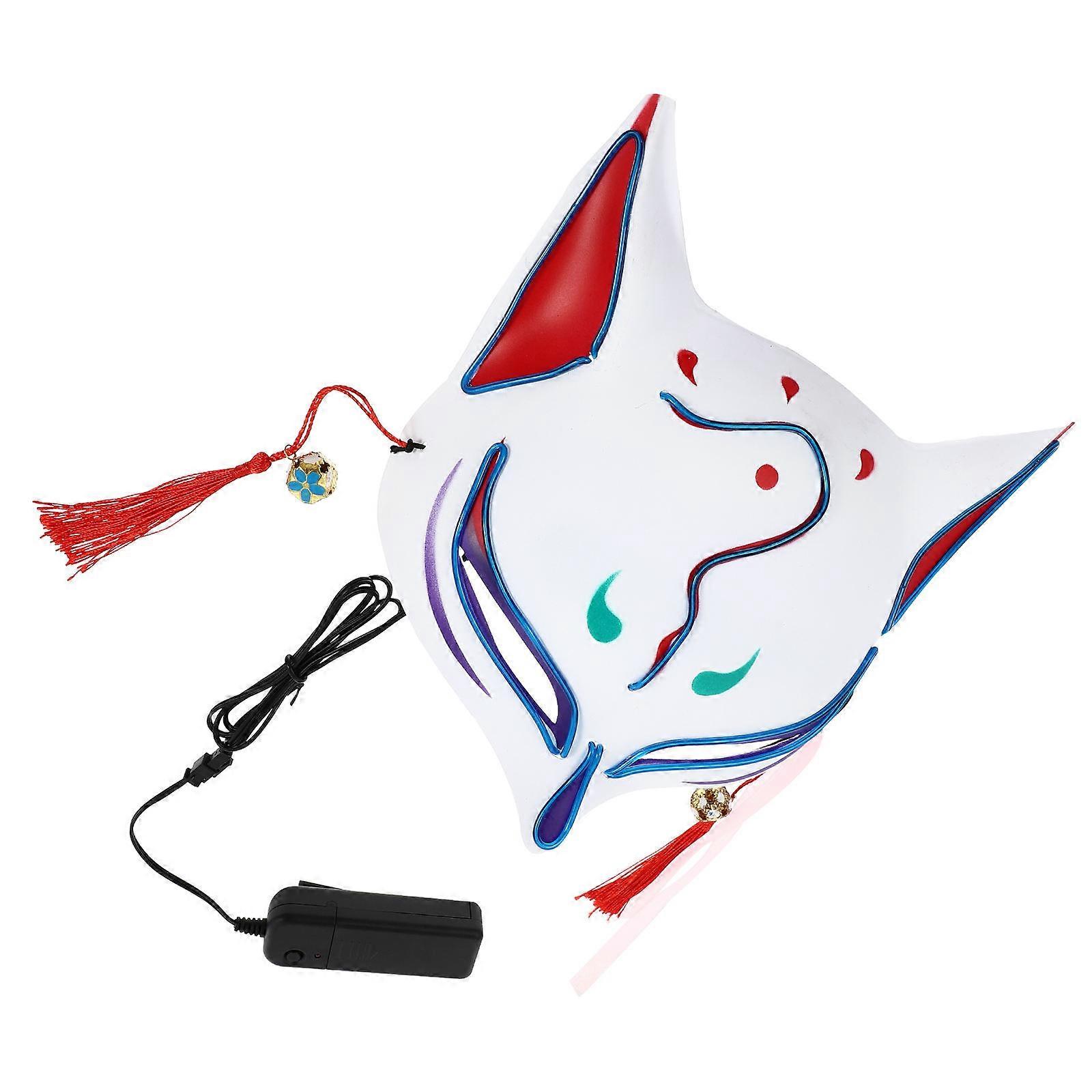 Led Light Mask Party Prop Enhancing Atmosphere for Adults Halloween Costume Made from Premium Plastic 1Pack