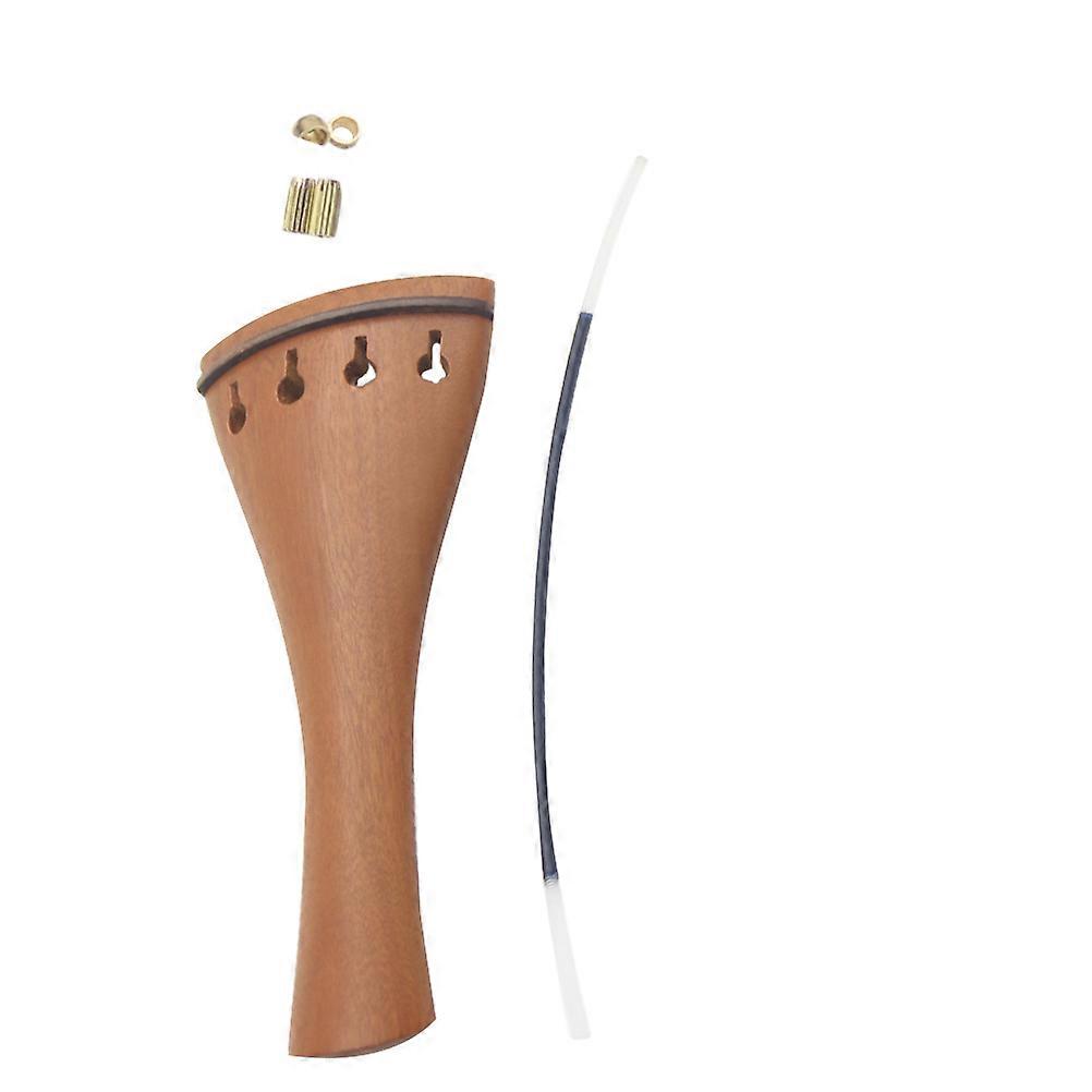 Violin Tailpiece with Rope for 3/4-4/4 Violin Light Brown Plastic Easy to Install