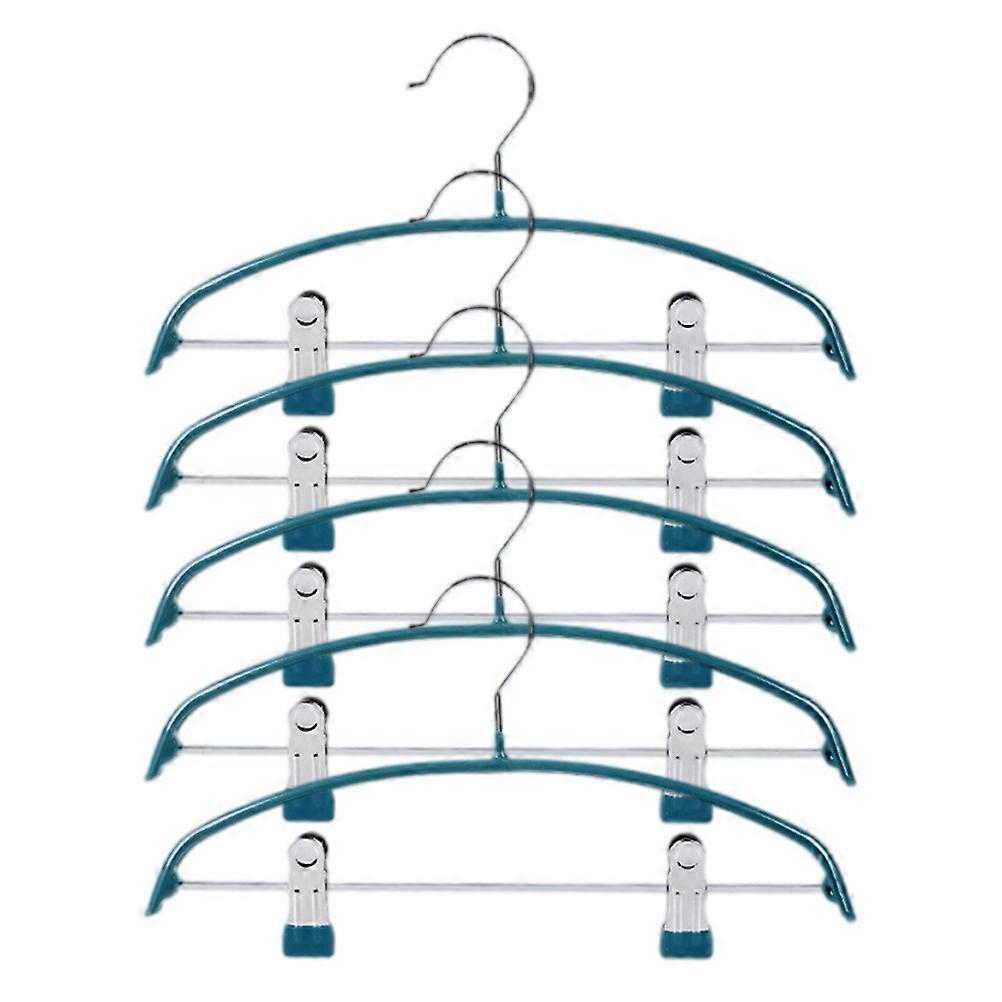 Clothes Hanging Rack With Clip 5PCS For Adults Semi-circle Shape Non-slip PVC Solution