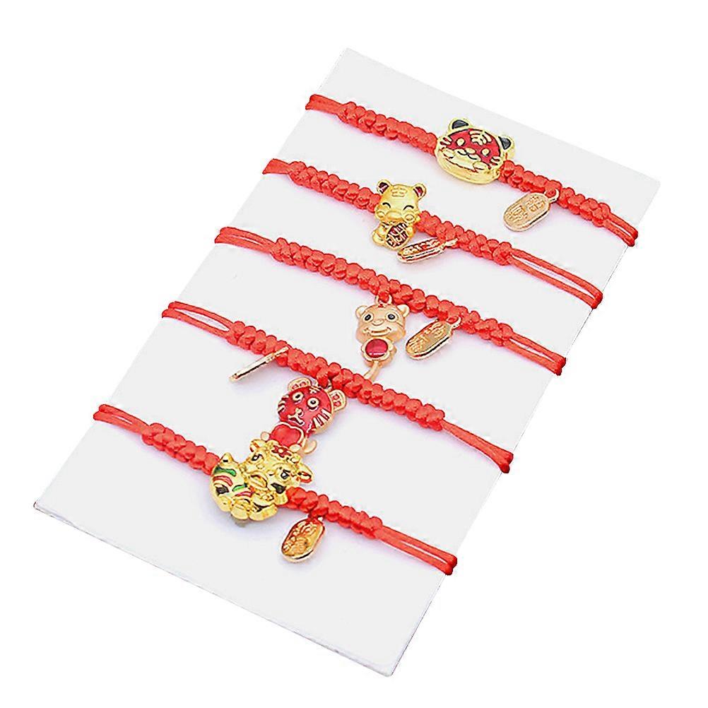 5Pcs Red String Bracelet Braided Rope Bracelet For Loved Ones And Friends 21X2Cm Symbol Of Unity