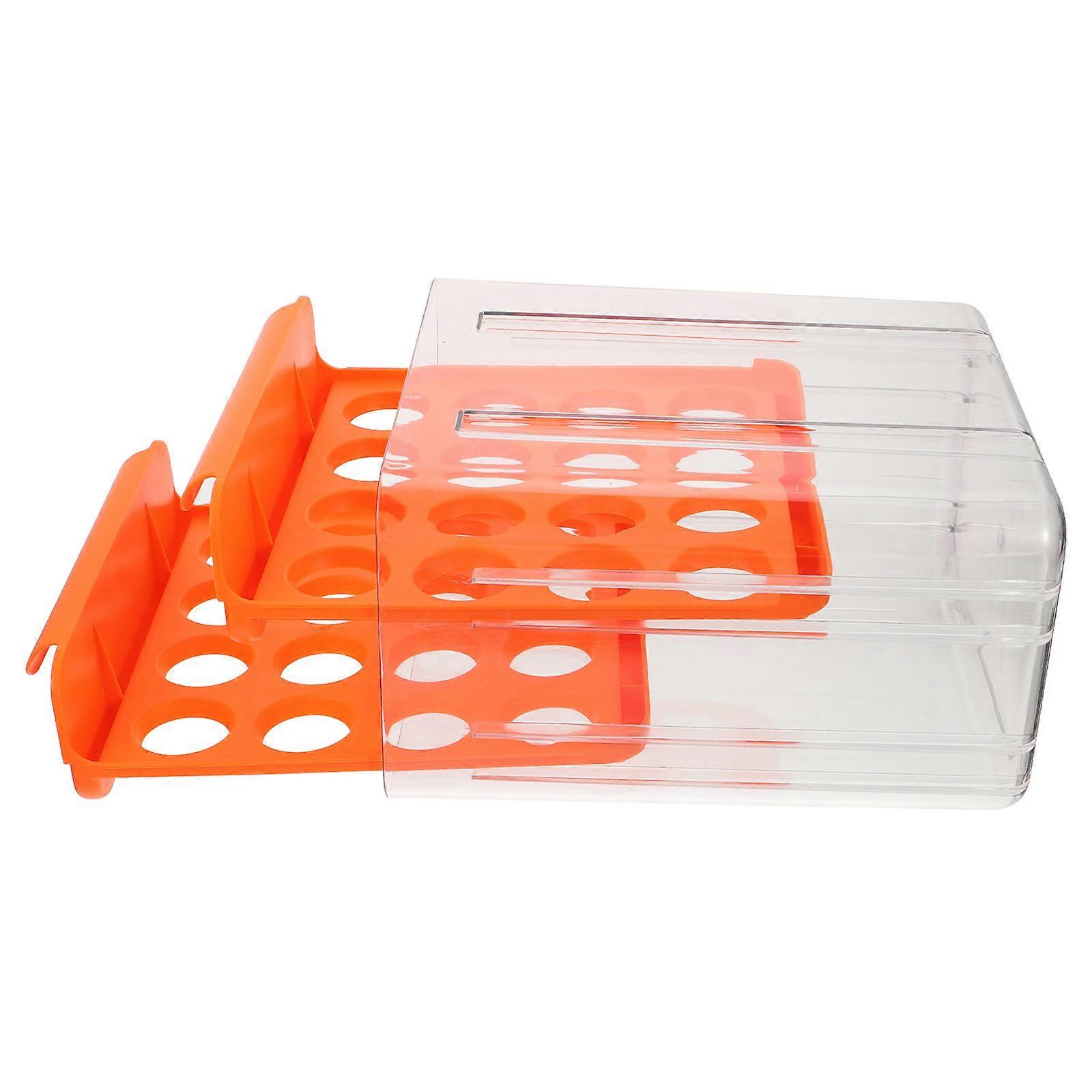 Egg Container Refrigerator Compact Size Egg Holder for Refrigerator Outdoor Eggs Storage Box 23.5x21.5cm 1Set