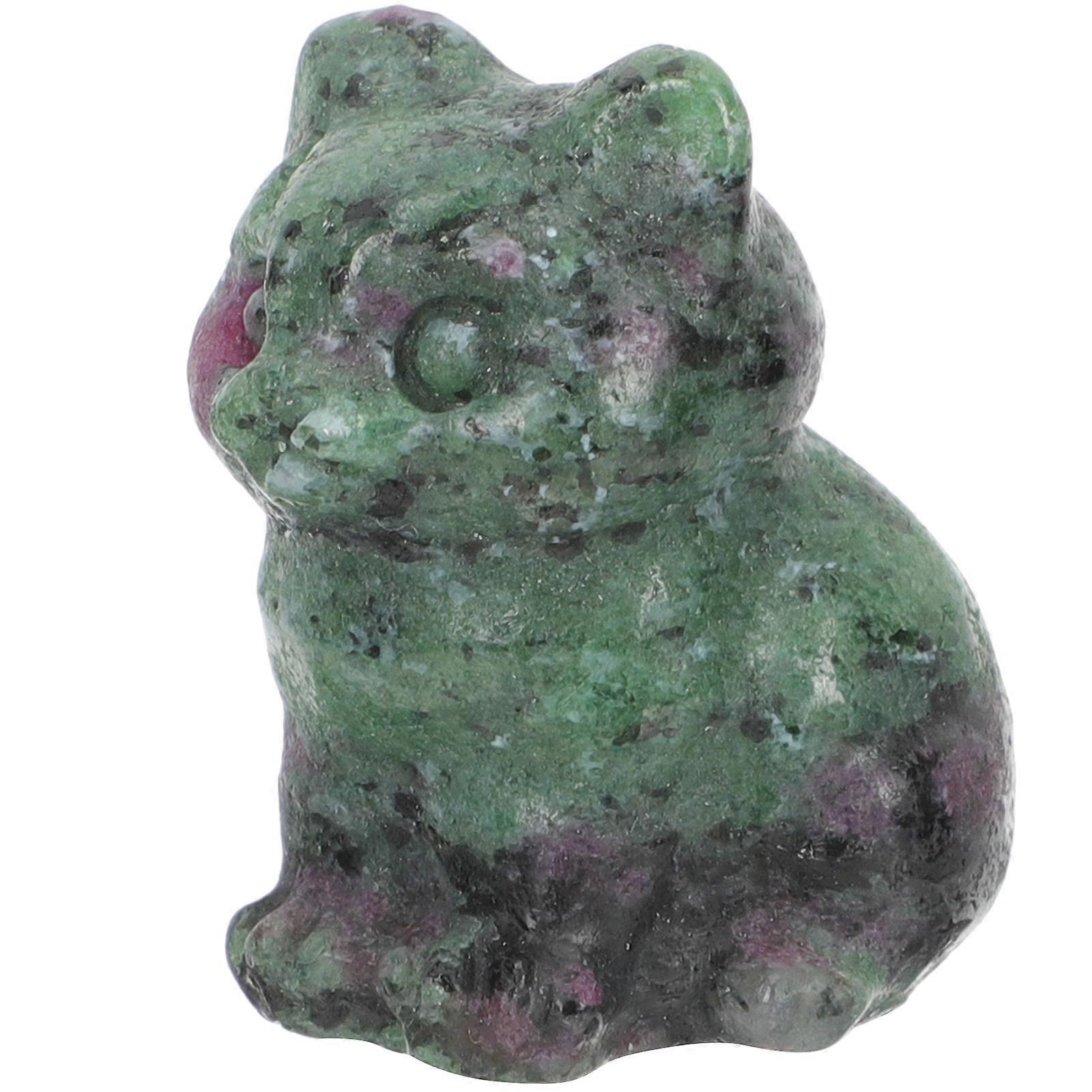 Cute Kitten Sculpture Desk Ornament Good Luck Symbol Office Decoration 3x2cm 1Pack