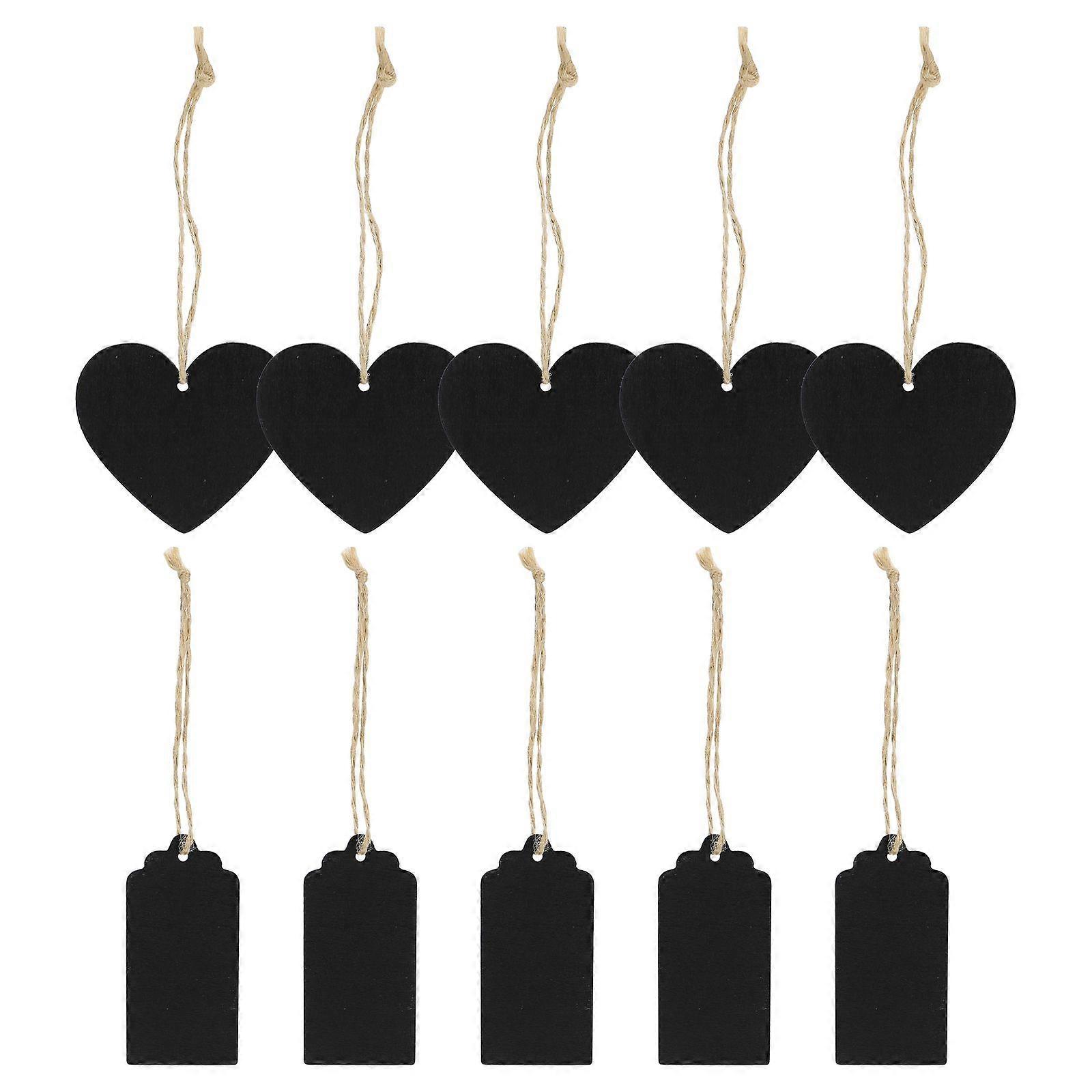 Mini Chalkboards Wooden Hanging Signs For Home Office Decoration 8X3.6Cm Reusable 100Pcs