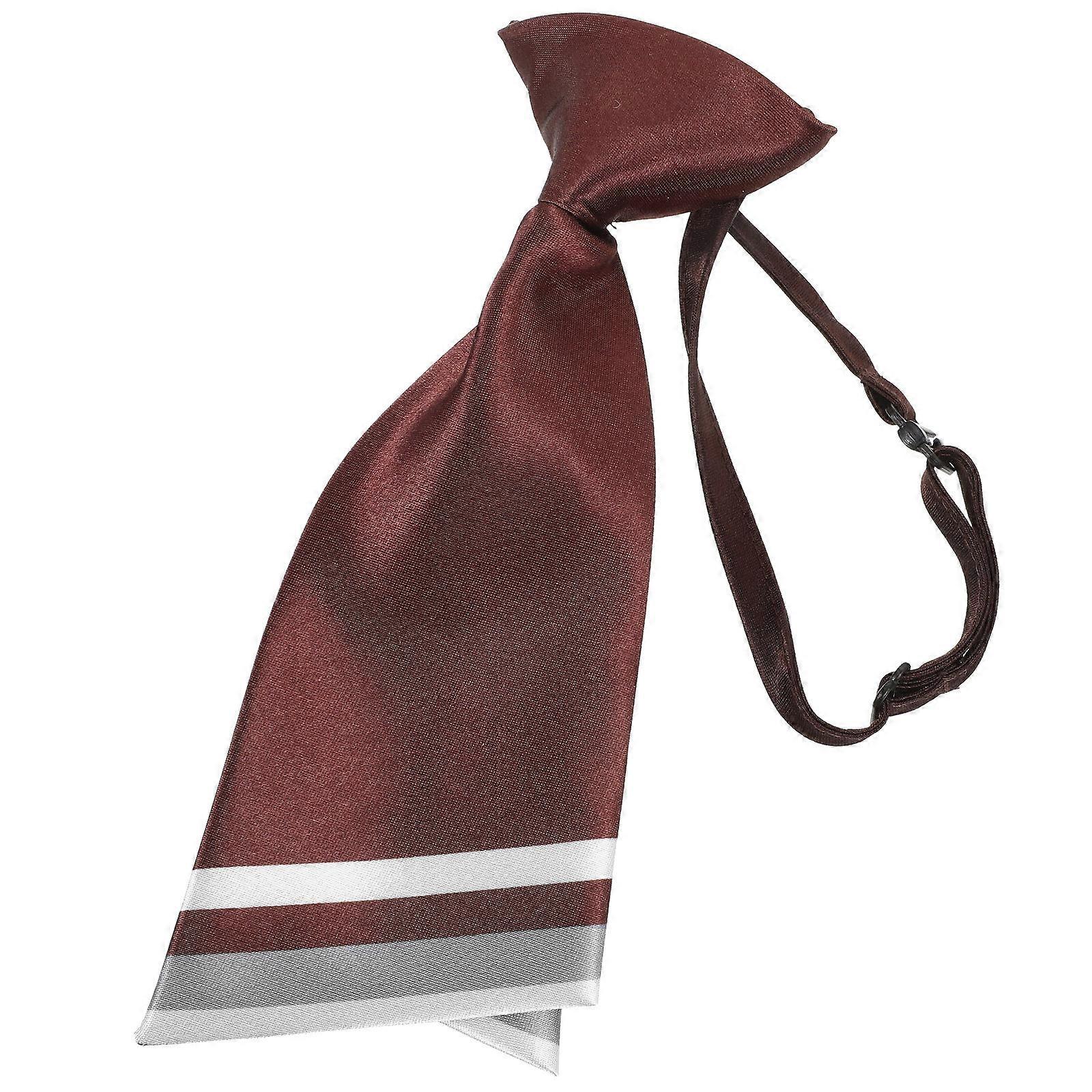 Tie For Women With Adjustable Feature Perfect For Bank Uniforms And Formal Events Coffee Color 1Pack
