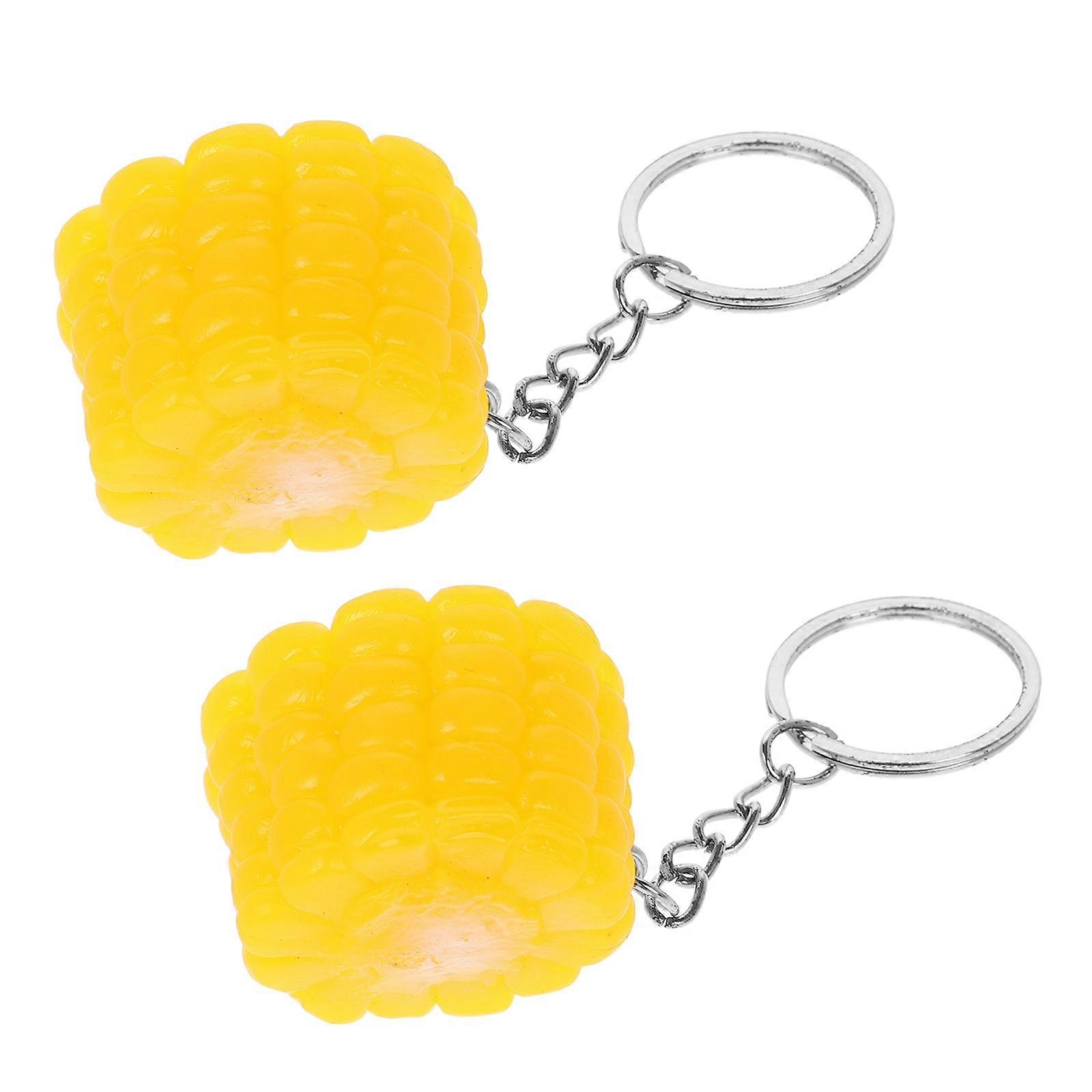 Adorable Simulation Corn Keychain   Cute Bag Pendant, Backpack Decor, Lightweight Unique Keyring for Fun Accessories & Personal Style