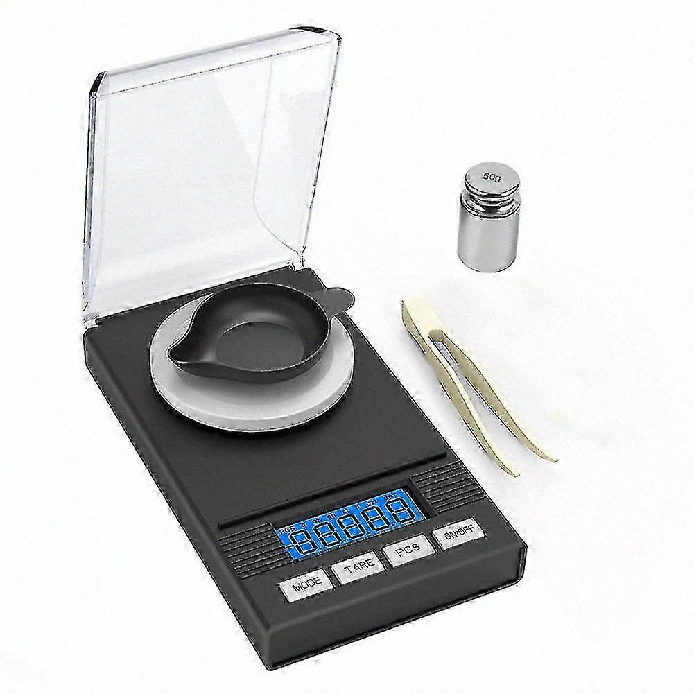Precision Digital Scale 0.001g to 50g with Tare Function for Kitchen and Pocket Use