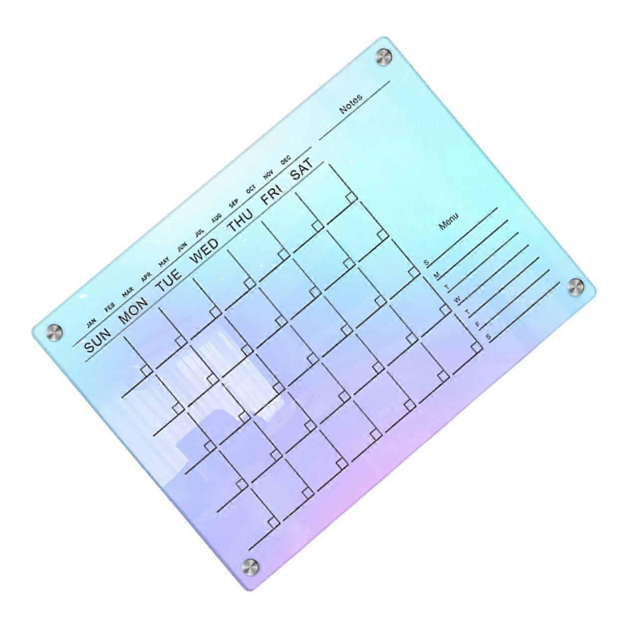 Acrylic Planner Board for Refrigerator, Whiteboard Memo Board, Reusable Task Organizer, Small Design for Daily Planning