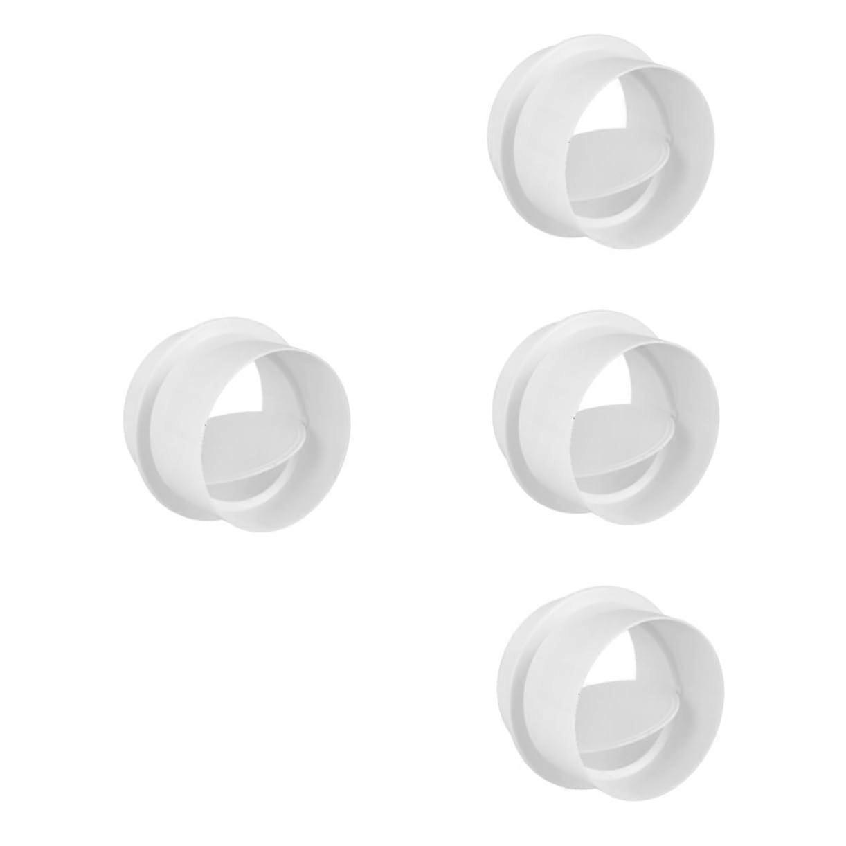 4 Pack Plastic Non Return Valve for Ventilation Duct, Backdraft Damper for Bathroom Extractor Fan