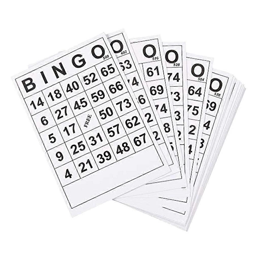 Bingo Game 1 in One - 60 Sheets Unique Design with 6 x 7 Inch Bingo Cards for Family Fun Activities