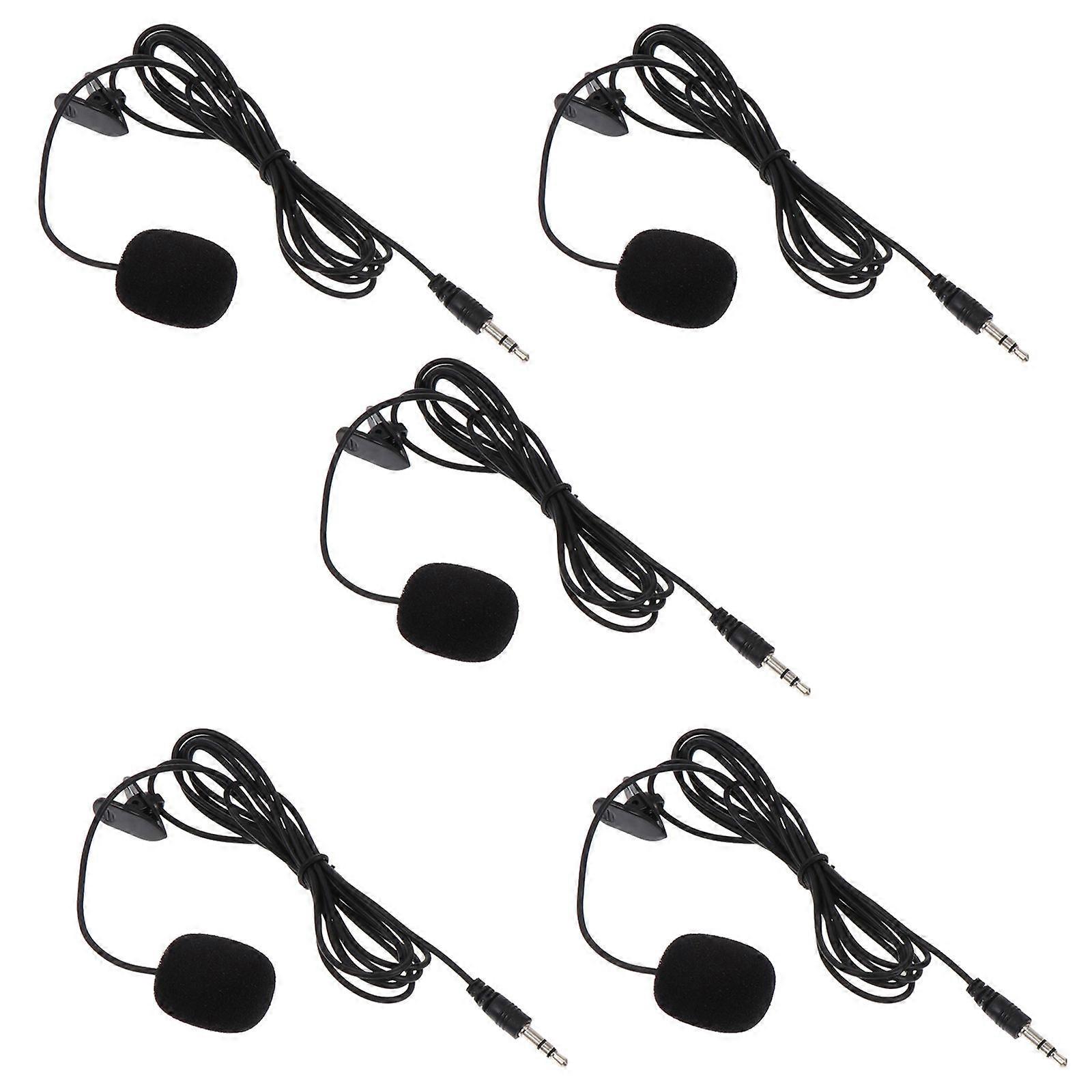 Black Clipon Microphone with Adjustable Volume for Streaming and Recording PVC Material Compact Size
