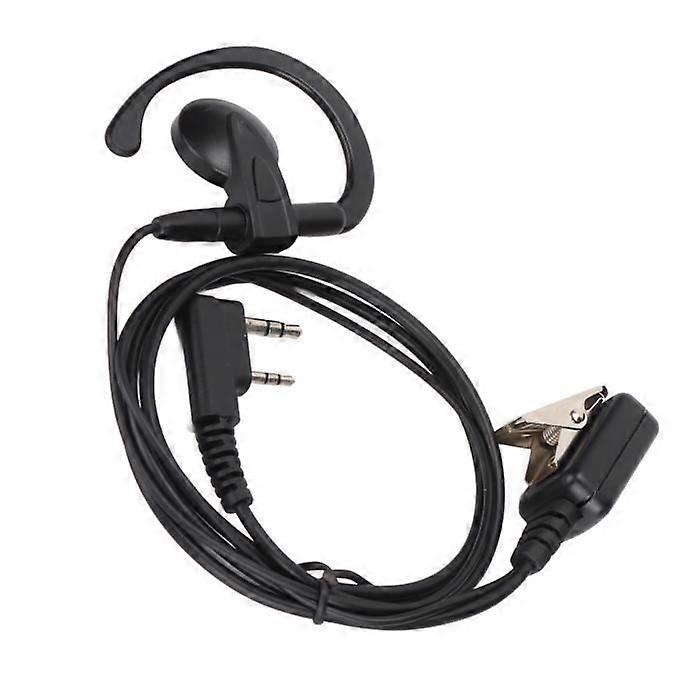 Dioche Walkie Talkie Headset 2 Way Radio G Shape 2 Pin Walkie Talkie Earpiece with Lline Mic for Kenwood for Baofeng