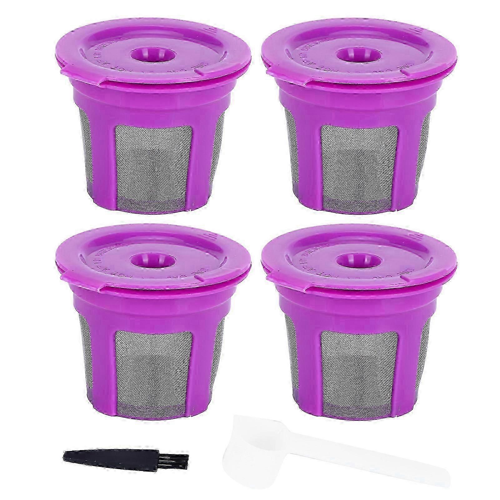Coffee Capsule Brush Spoon Set Reusable Coffee Making Filter Cup for KEURIG 2.0 1.04Pcs