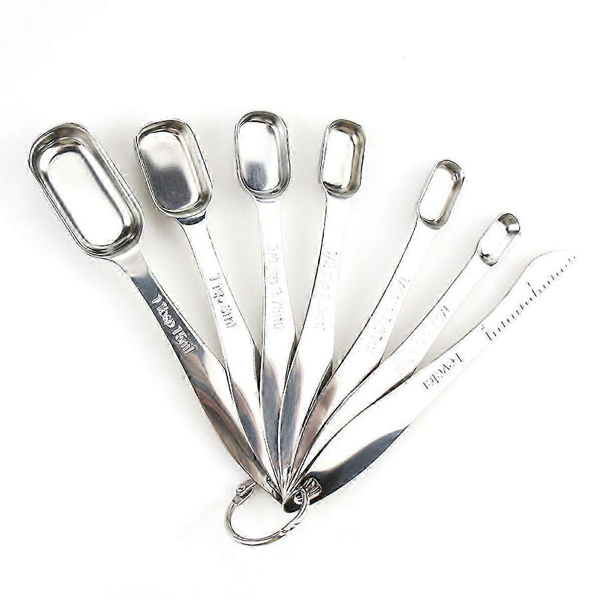 Heavy Duty Stainless Steel Measuring Spoon with Long Handle - Precision Tool for Small Spice Jars & Accurate Cooking Measurements