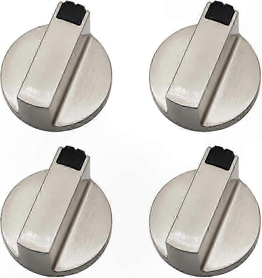 4-Pack 6mm Metal Control Knobs for Oven and Cooktop Replacement Parts