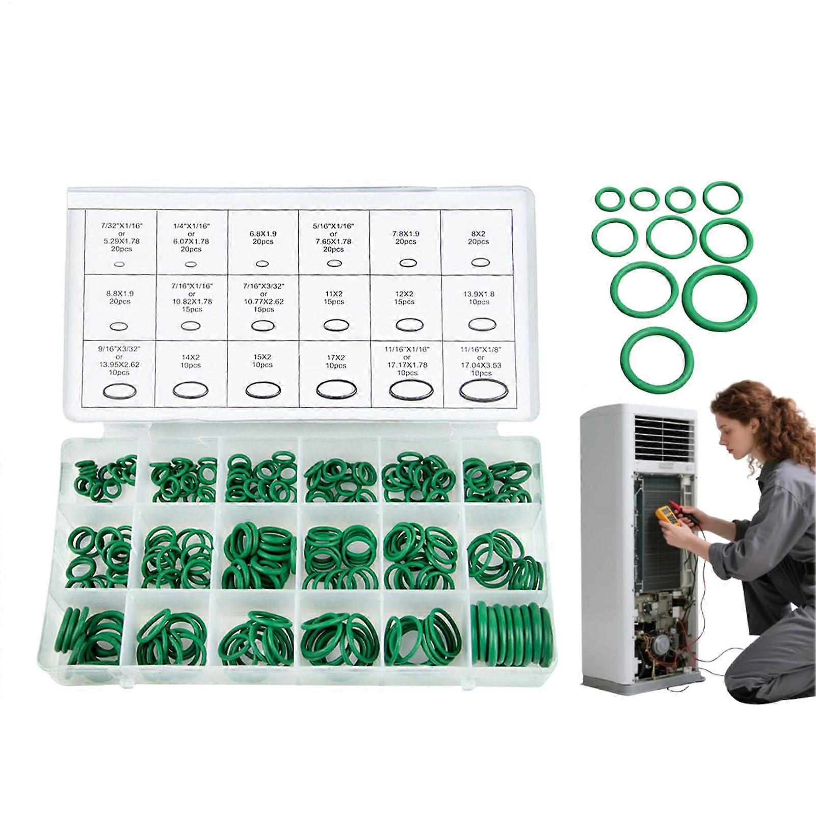 Kit, Gummi 270Piece AC Service Kit, Compressor Seal for Car AC, Inverter, Motor, Airbrush