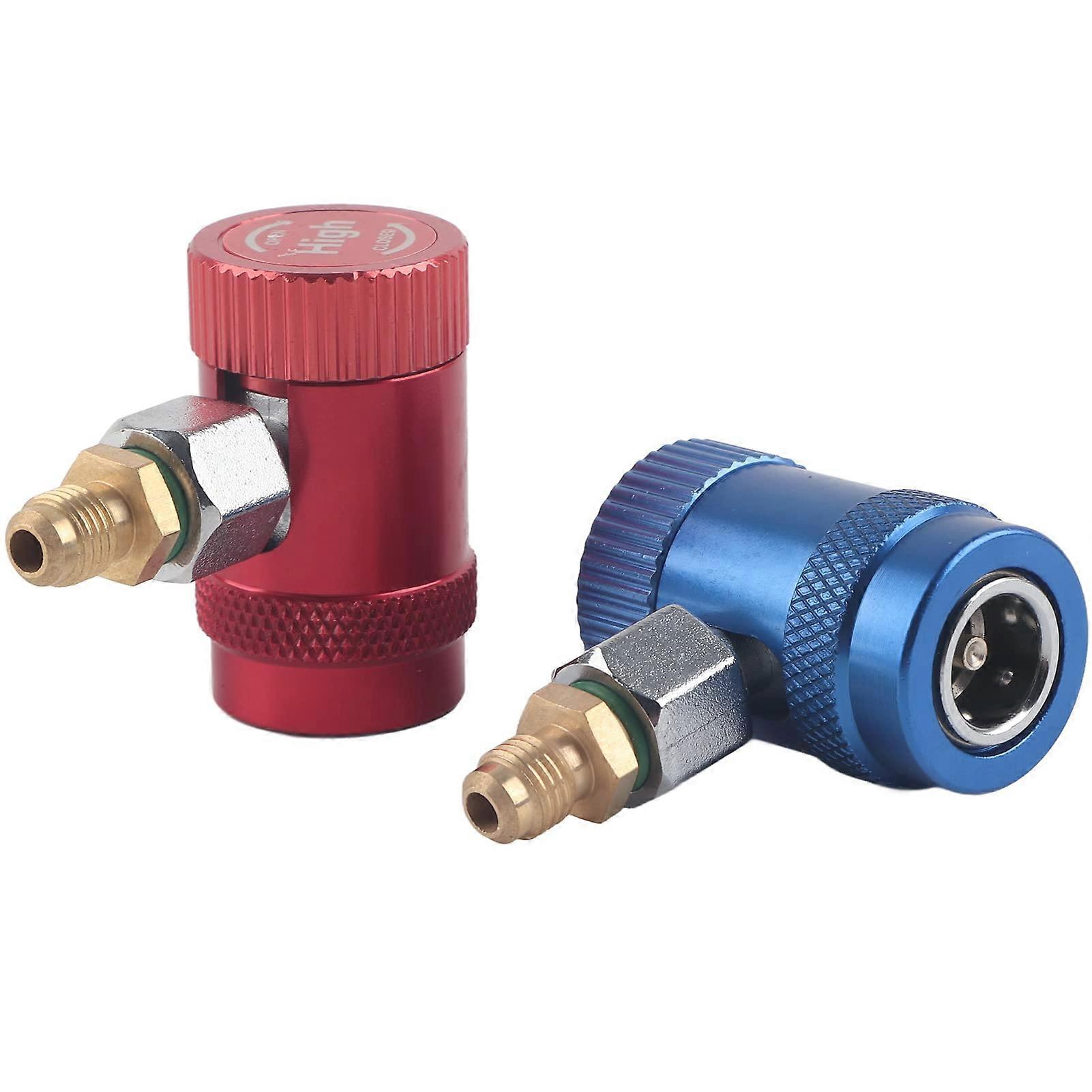 Professional Low Coupler Adapter, Brass Couplings for R1234yf Refrigerant with Hardware AC Service Port Adapter, Fits R1234yf Refrigerants