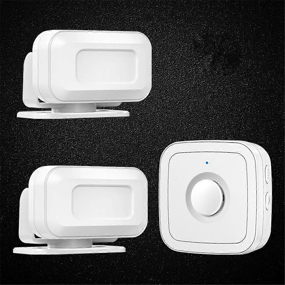 M12 52 Musics Wireless Sensor Welcome Doorbell Shop Entry Detector Alarm with 2 Transmitter+1